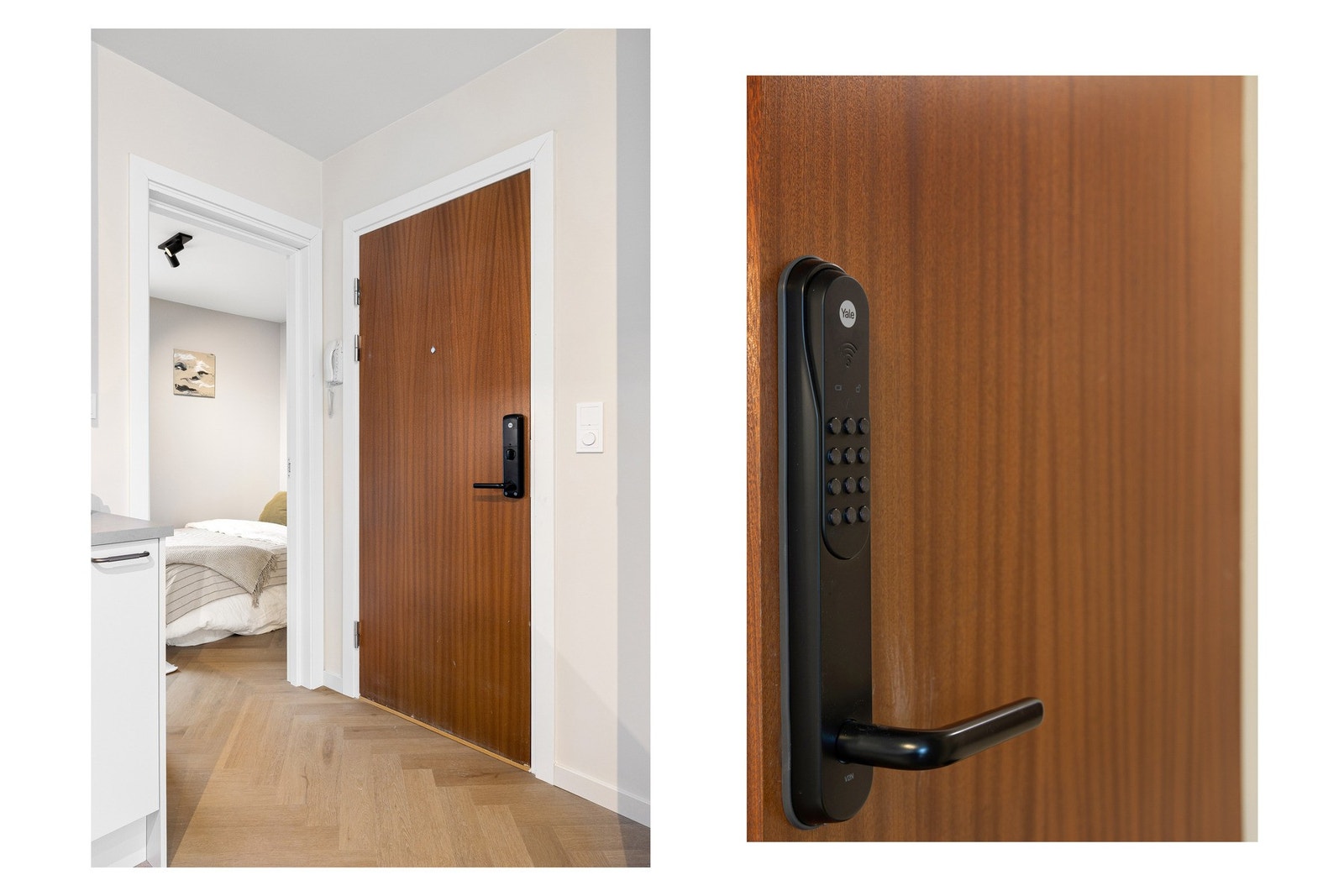 Det er montert Yale Doorman låsesystem i 2025. Galleribilde