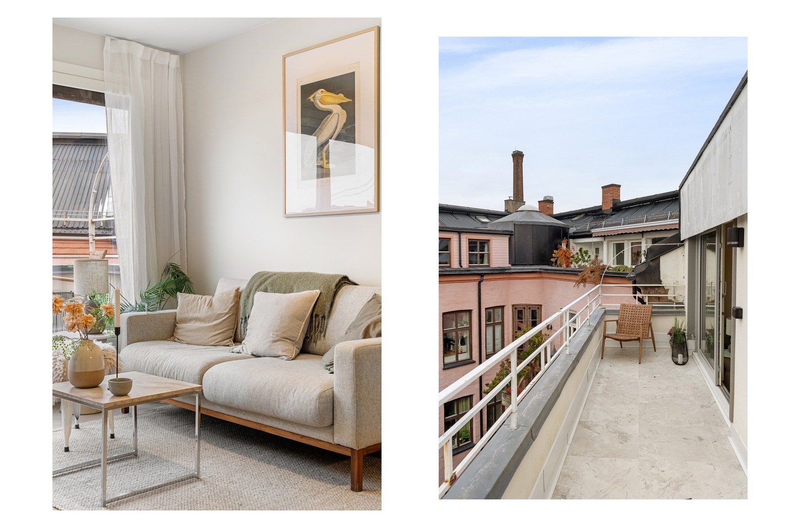 Fra stuen er det utgang til din egen takterrasse mot sydvest med flotte solforhold fra ca. midt på dagen til sen ettermiddag. Galleribilde