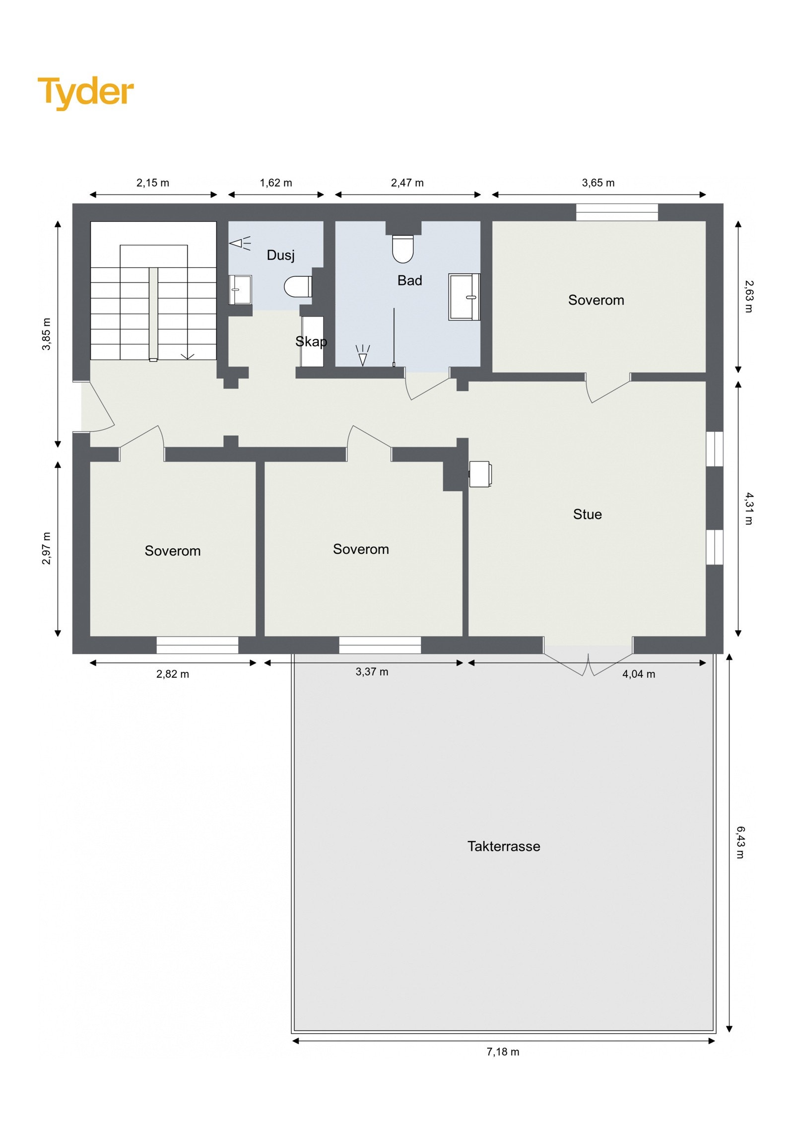 Plantegning 2.etasje. Galleribilde