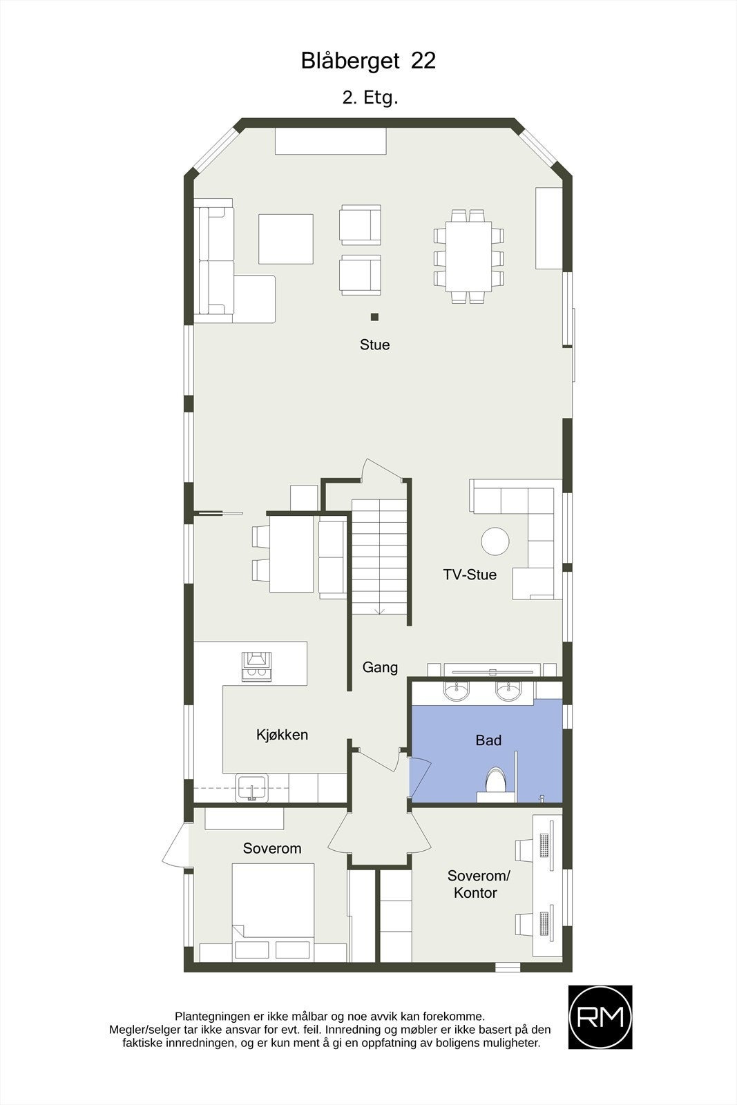 Plantegning hovedetasje Galleribilde