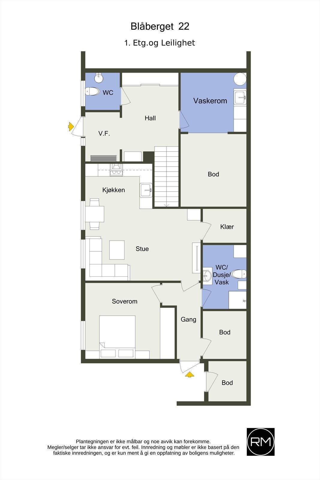 Plantegning underetasje Galleribilde