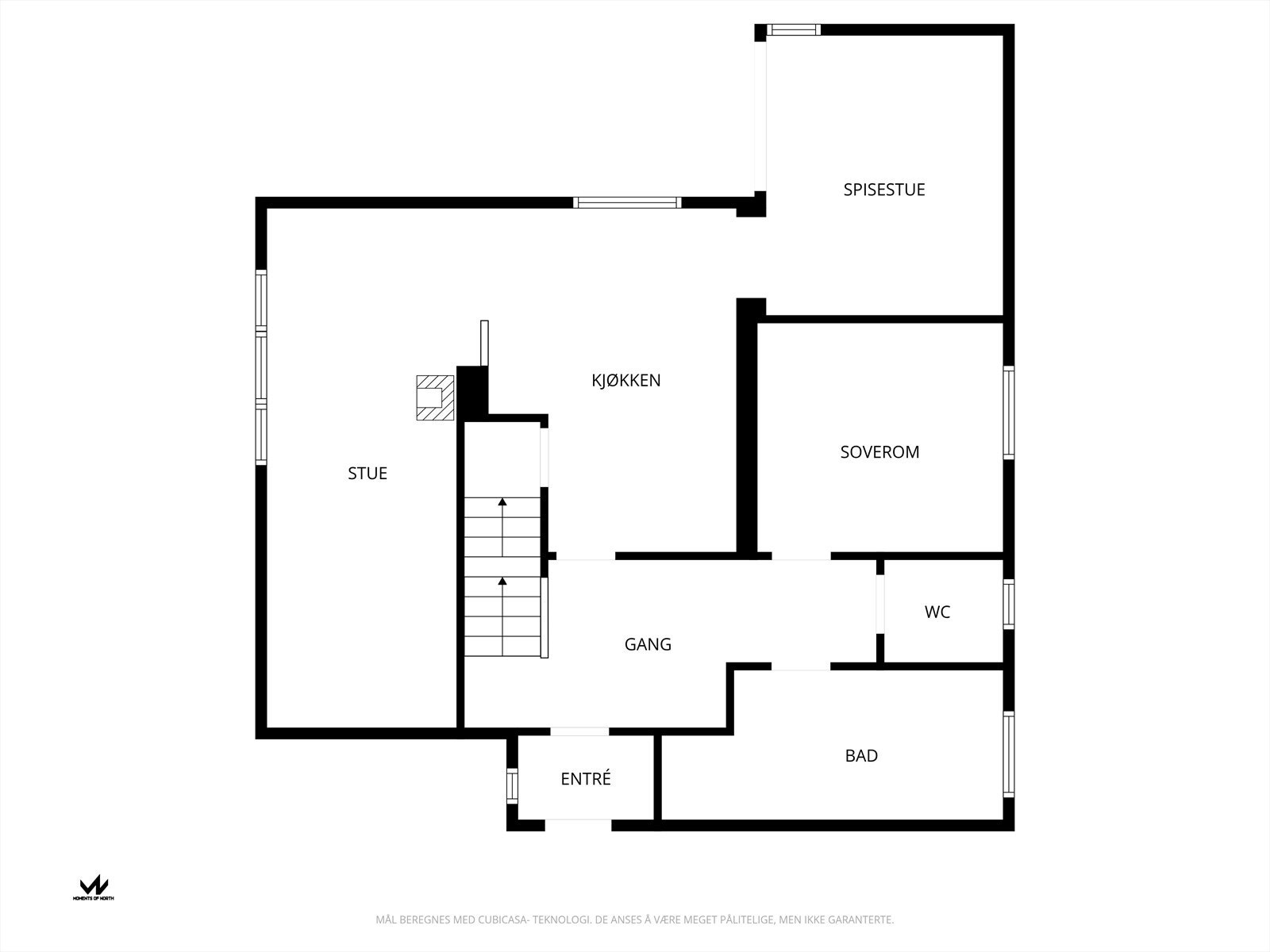 Plantegning 1. etasje Galleribilde
