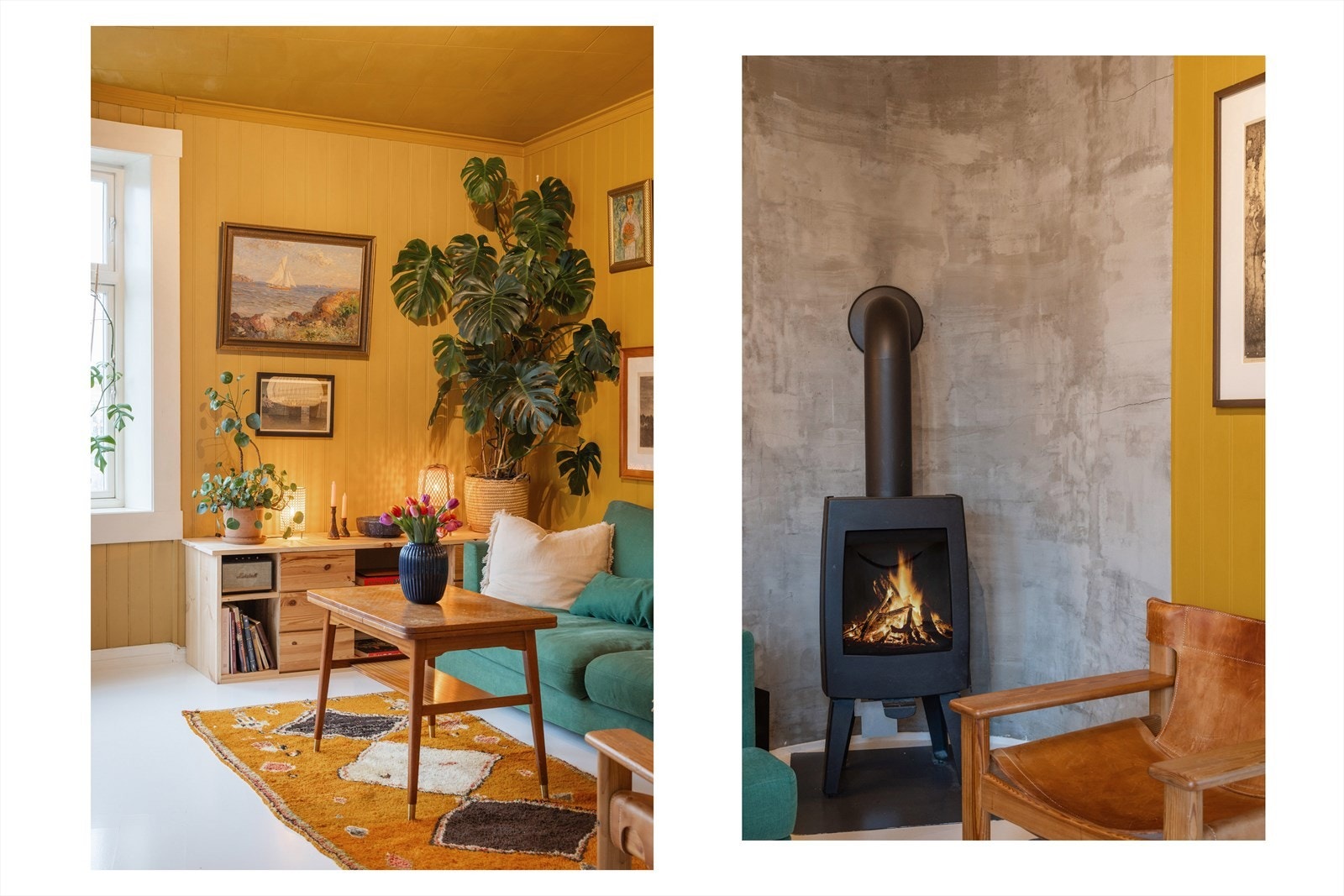 Flott peis fra 2018 gir behagelig varme og bidrar til koselig stemning på kalde høst- og vinterkvelder. I 2012 ble pipeløpet og skorsteiner rehabilitert i regi av borettslaget. Galleribilde