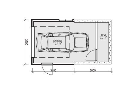 Plantegning av garasje Galleribilde