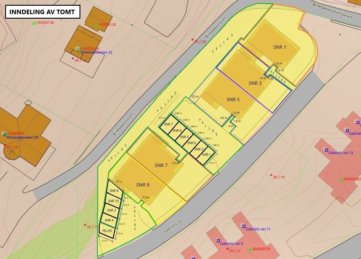 Inndeling av tomt Galleribilde