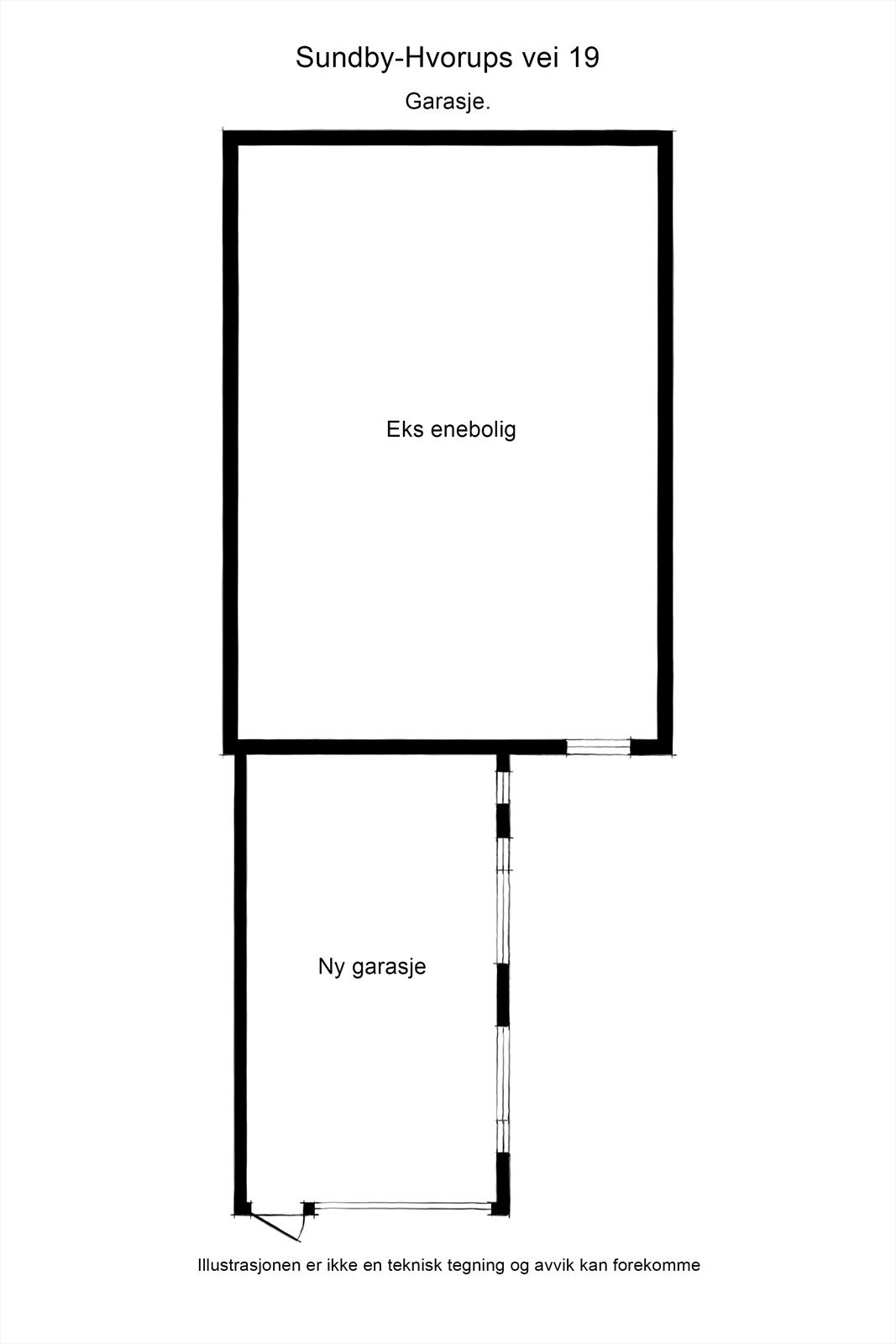 Plantegning garasje. Galleribilde