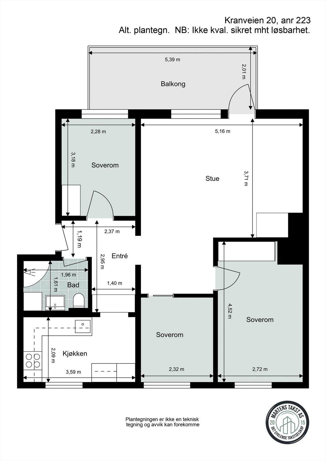 Alternativ plantegning. Galleribilde