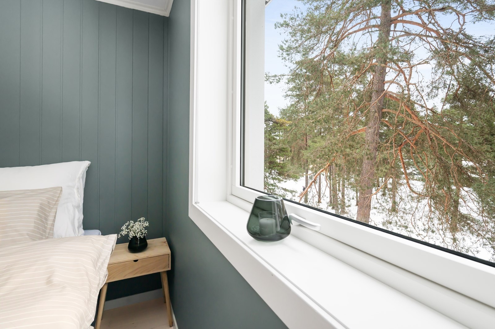 Her kan du sove i ro med vinduet åpent. Galleribilde