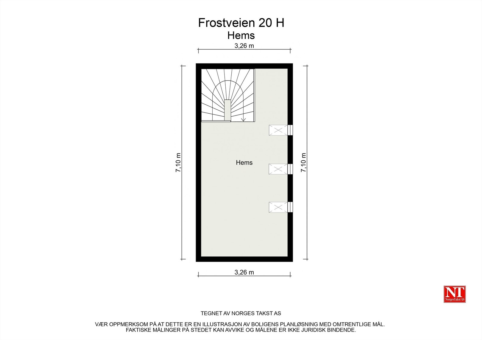 Plantegning loftsetasjen. Galleribilde