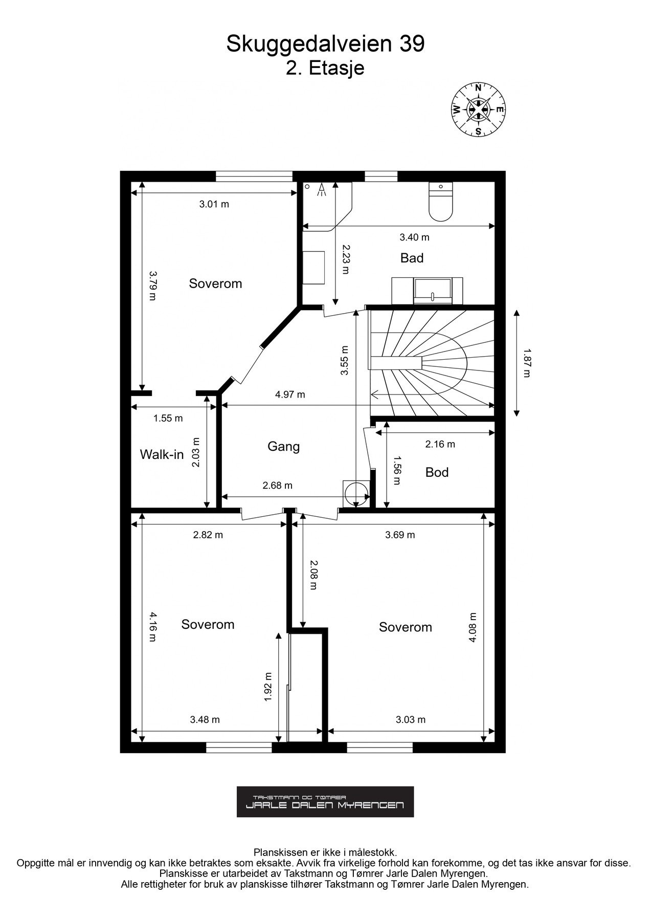Plantegning 2.etg Galleribilde