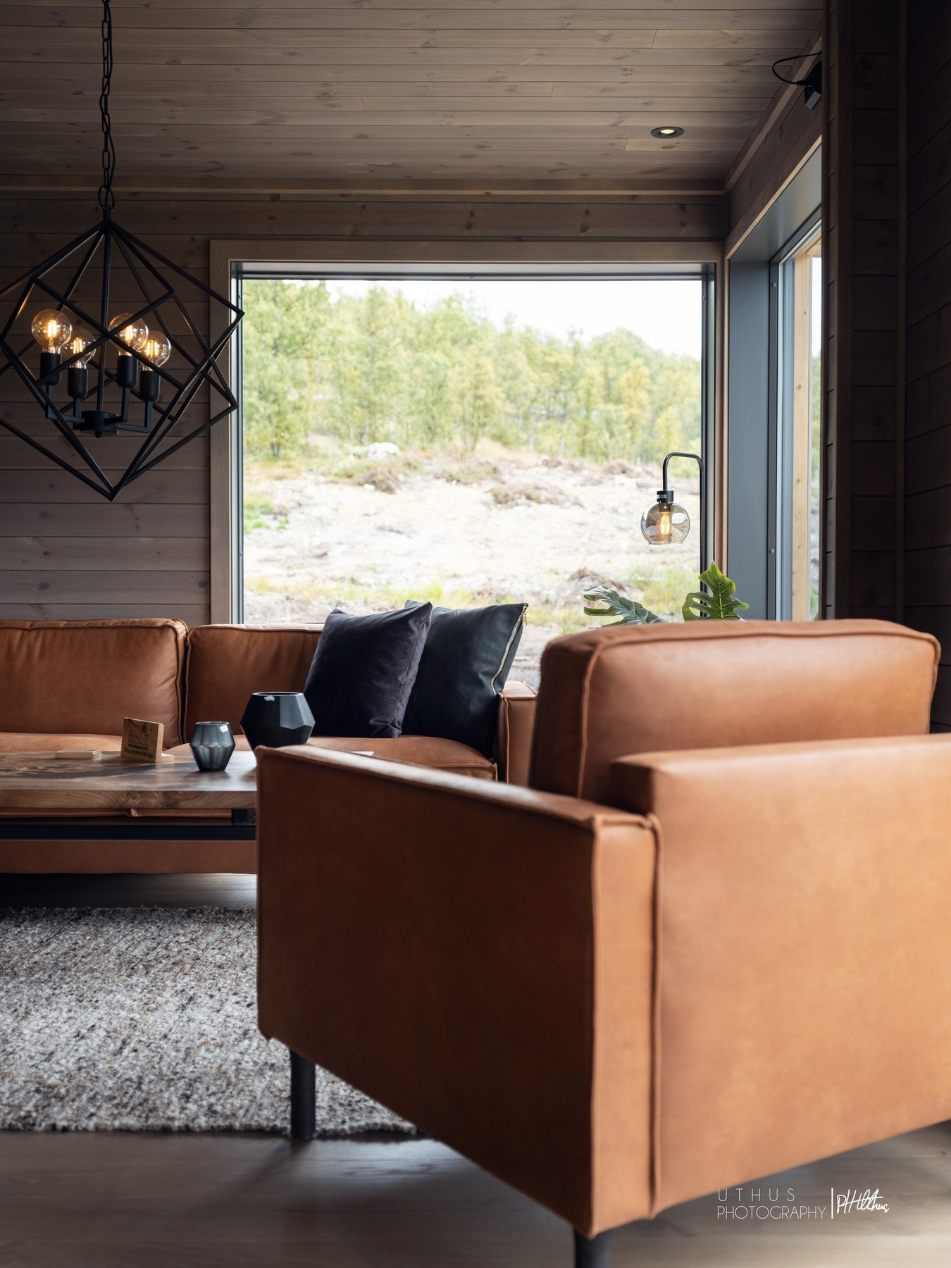 Innbydende moderne stue. Galleribilde