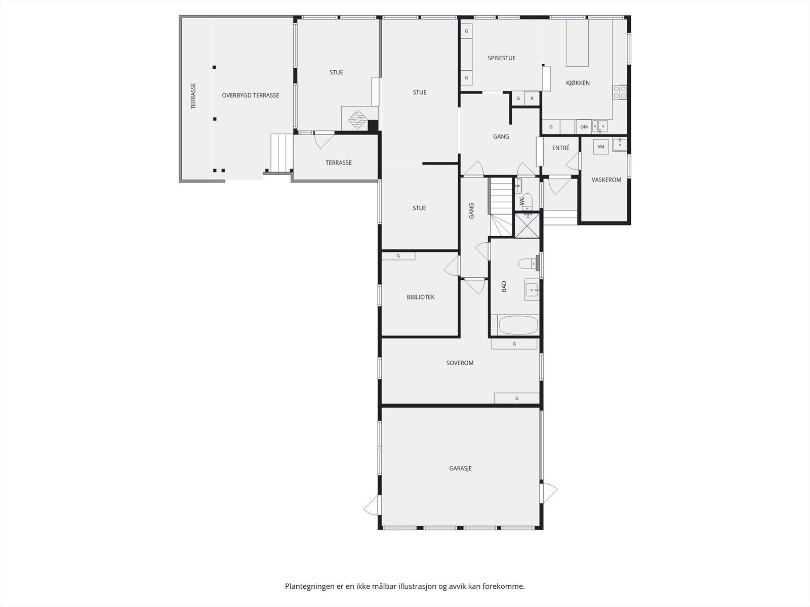 Plantegning 1.etasje. Galleribilde