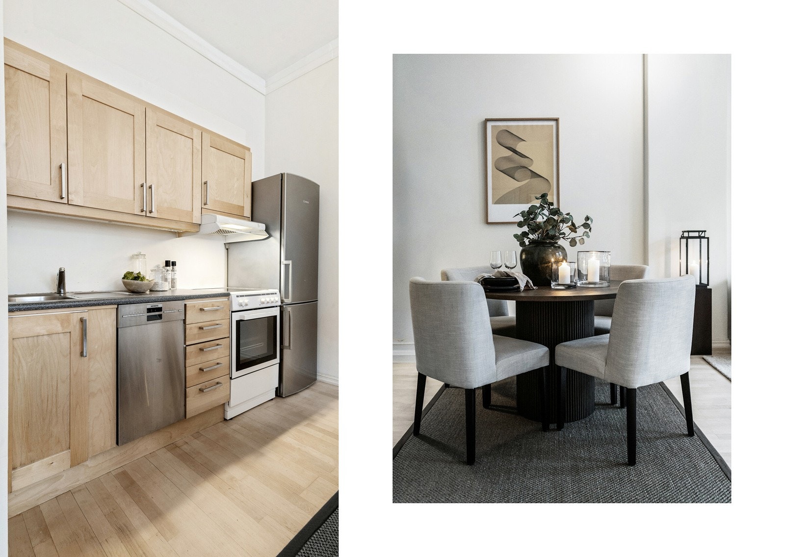 Detaljbilde som fremhever kjøkkenets materialvalg og solide kvalitet. Galleribilde