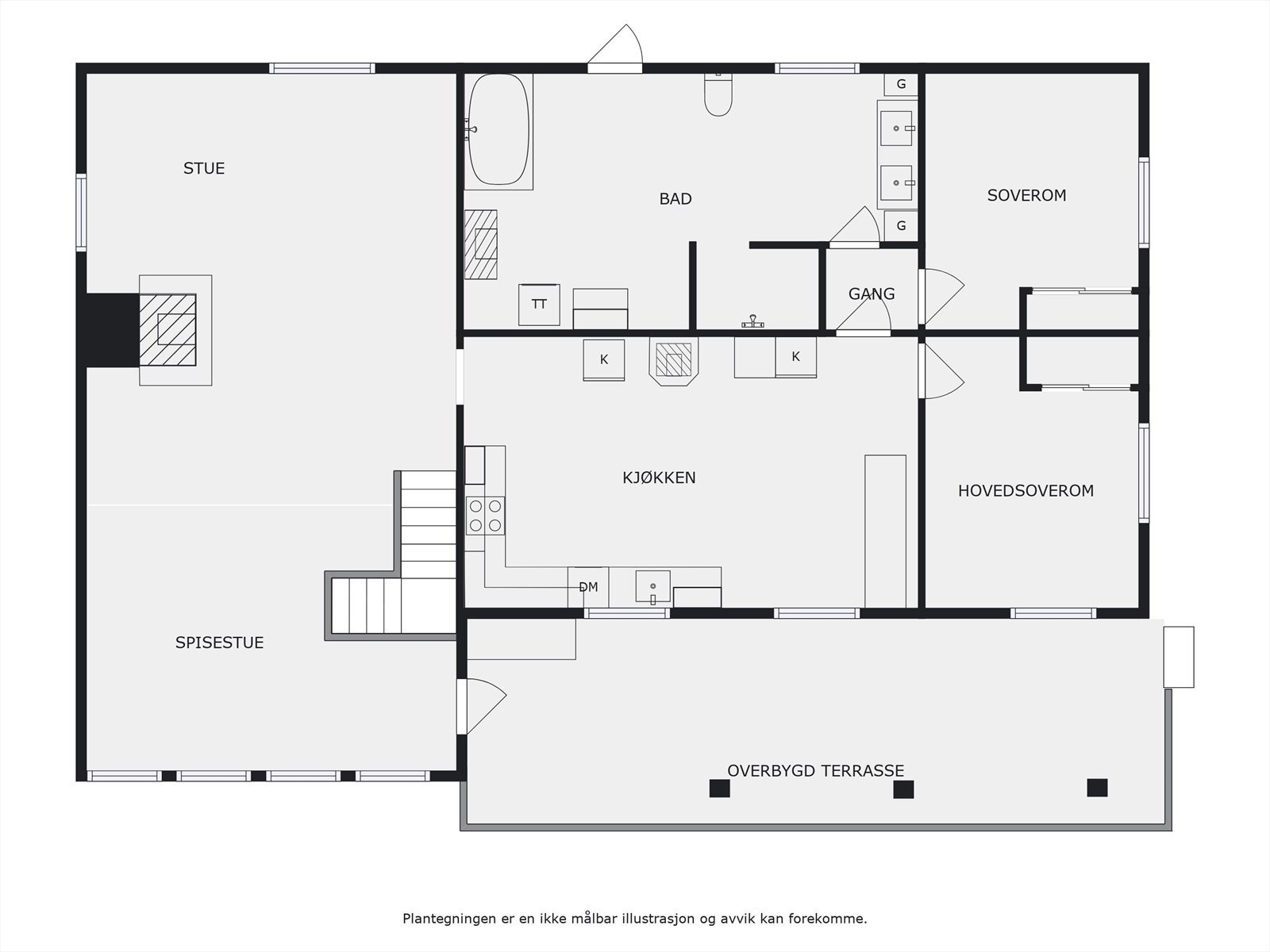 Planskisse 1. etasje. Galleribilde