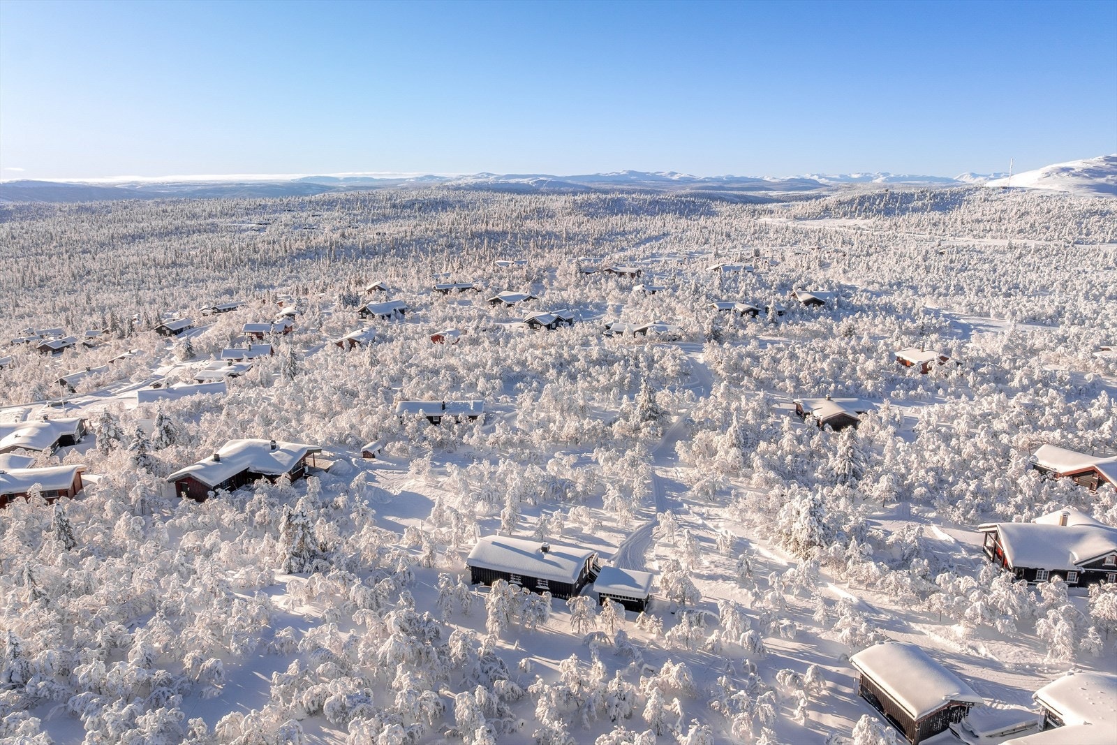 Området består av fritidseiendommer Galleribilde