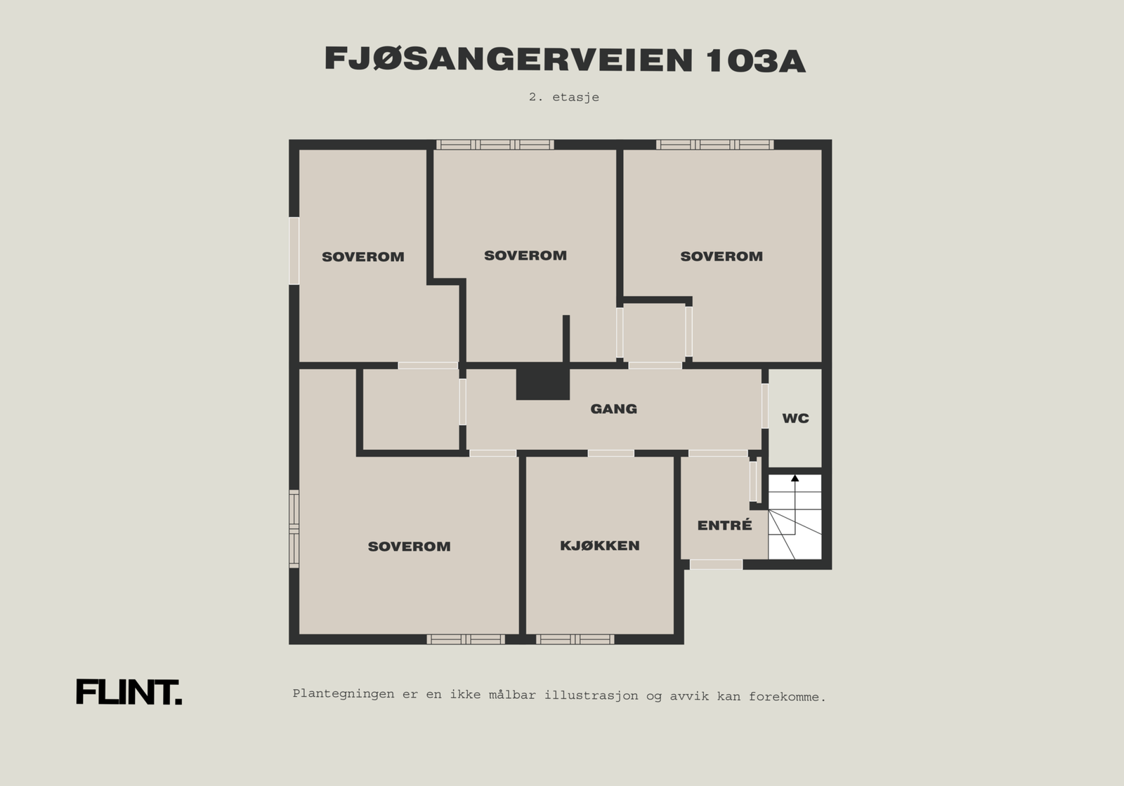Plantegning 2.etasje - Fjøsangerveien 103A Galleribilde