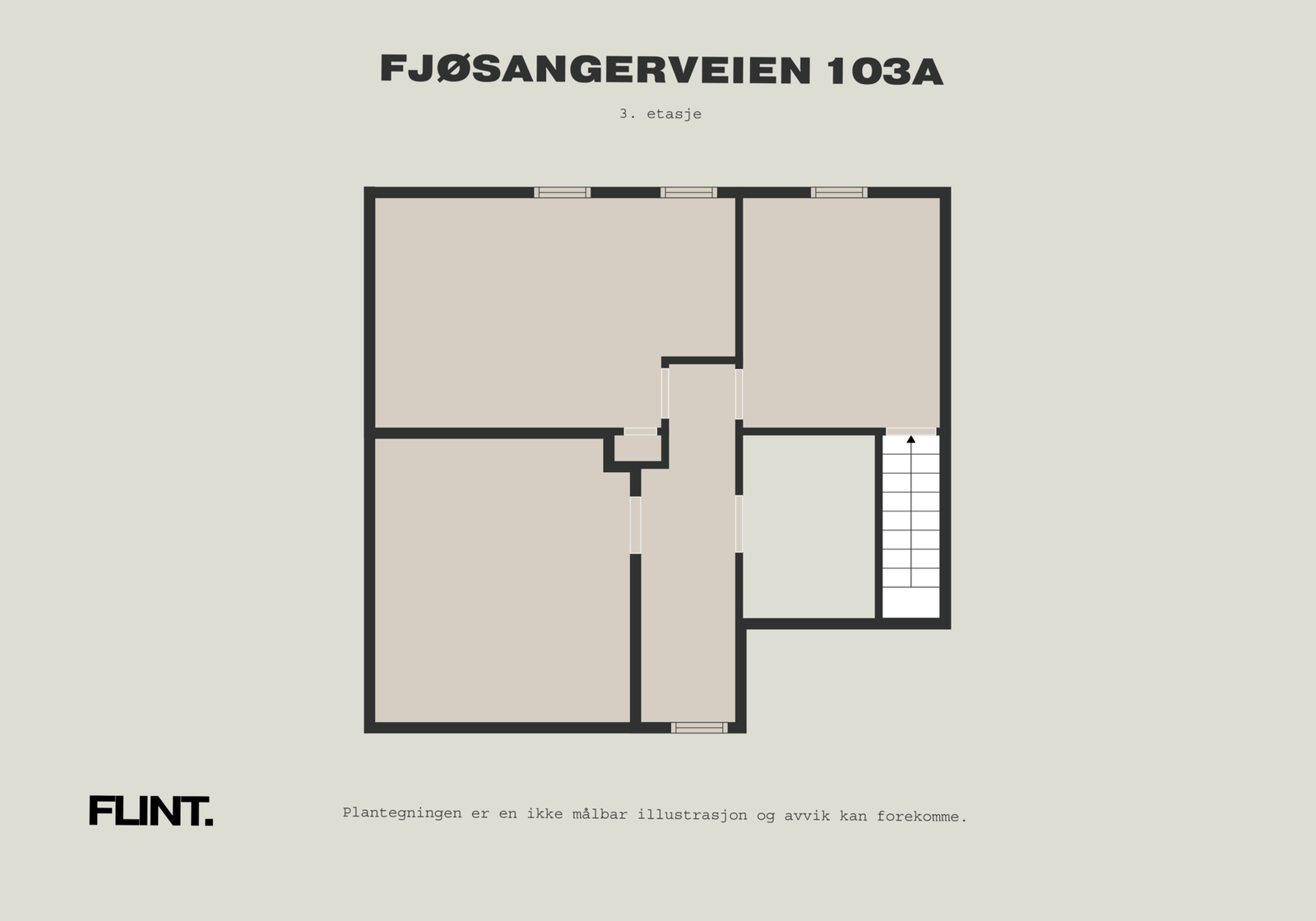 Plantegning loftsetasje - Fjøsangerveien 103A Galleribilde
