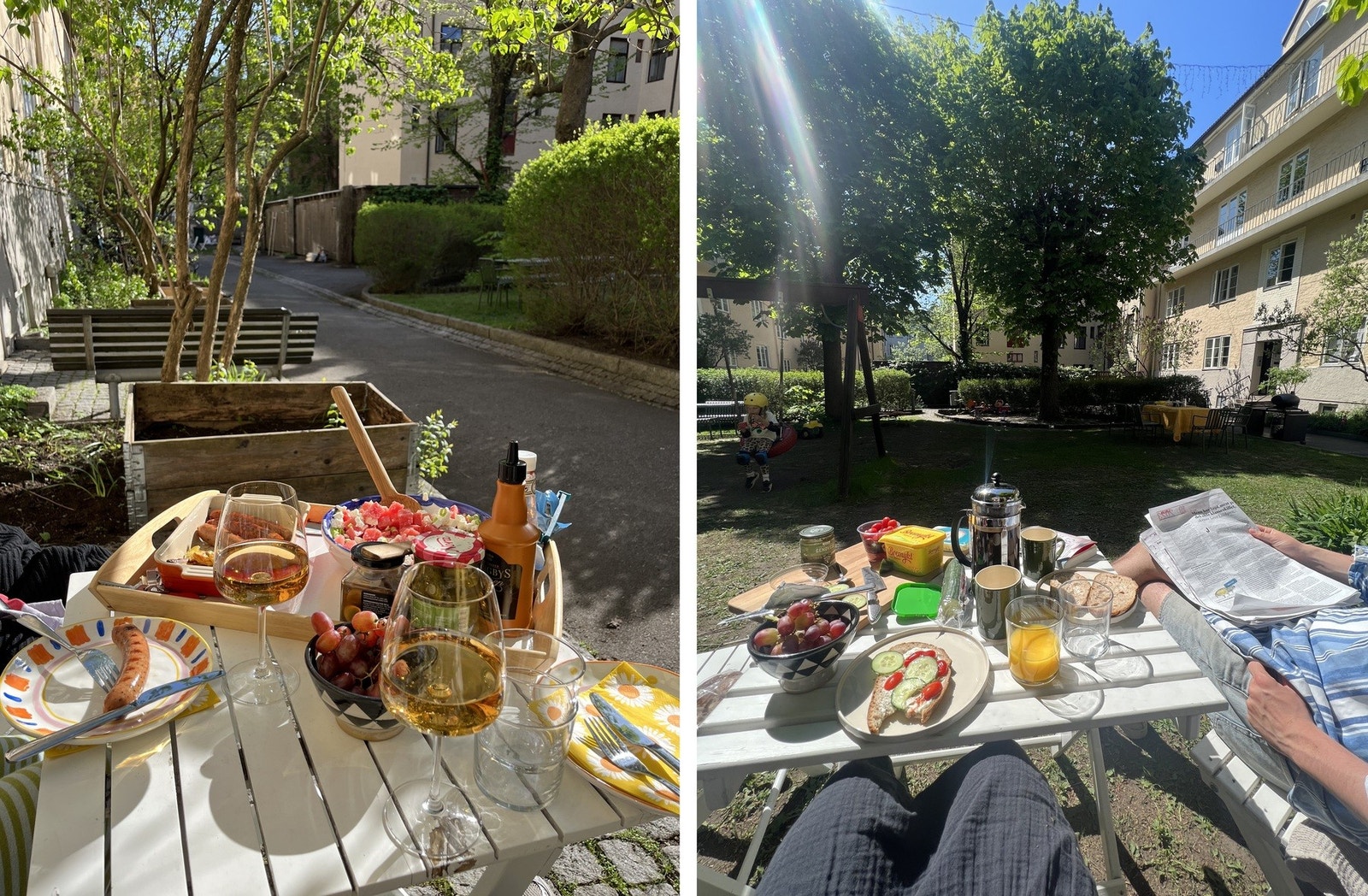 Selgers bilder fra middager ute i gårdsrommet! Galleribilde