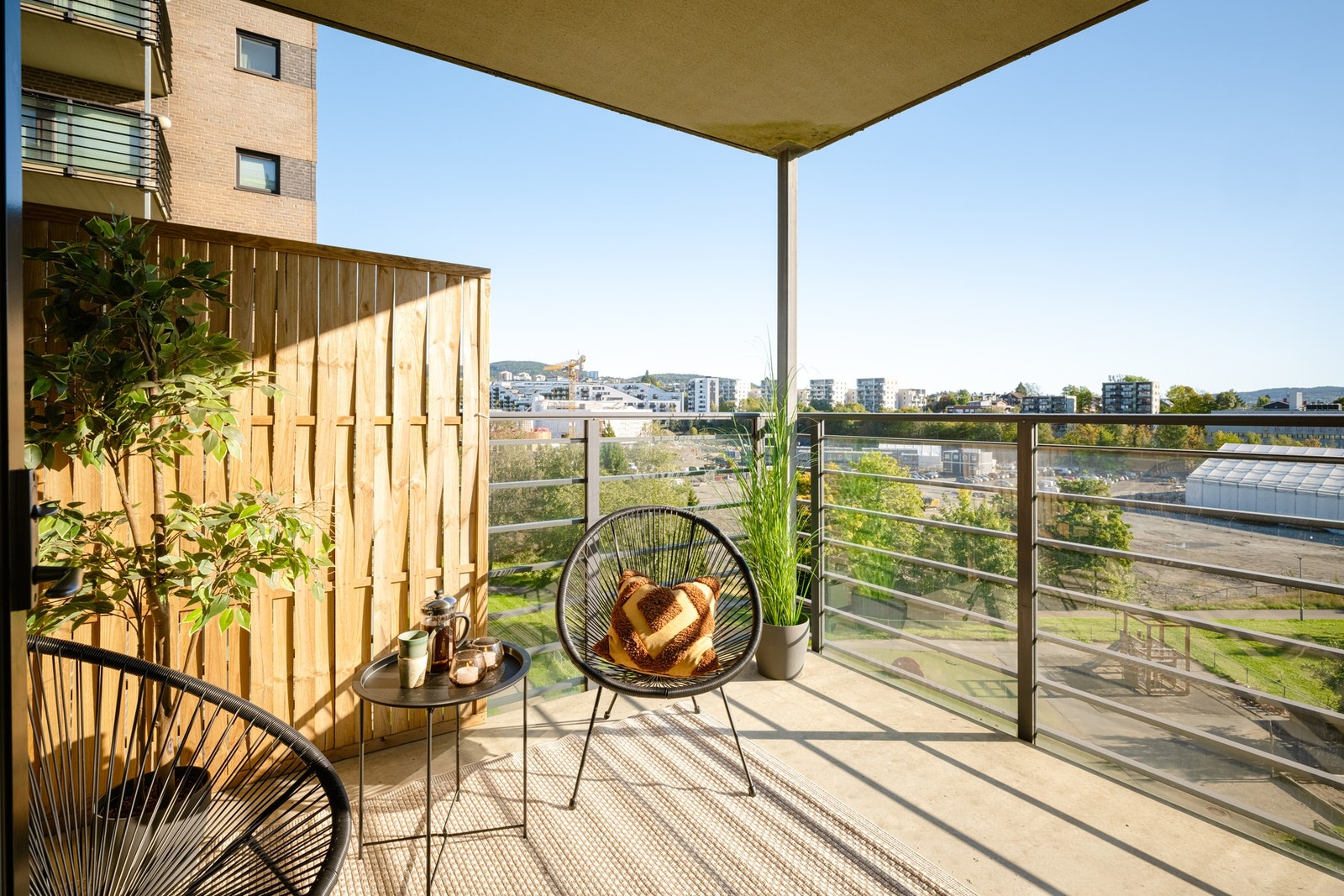 Den andre balkongen har utgang fra boligens hovedsoverom og er også på 8 kvm. Galleribilde