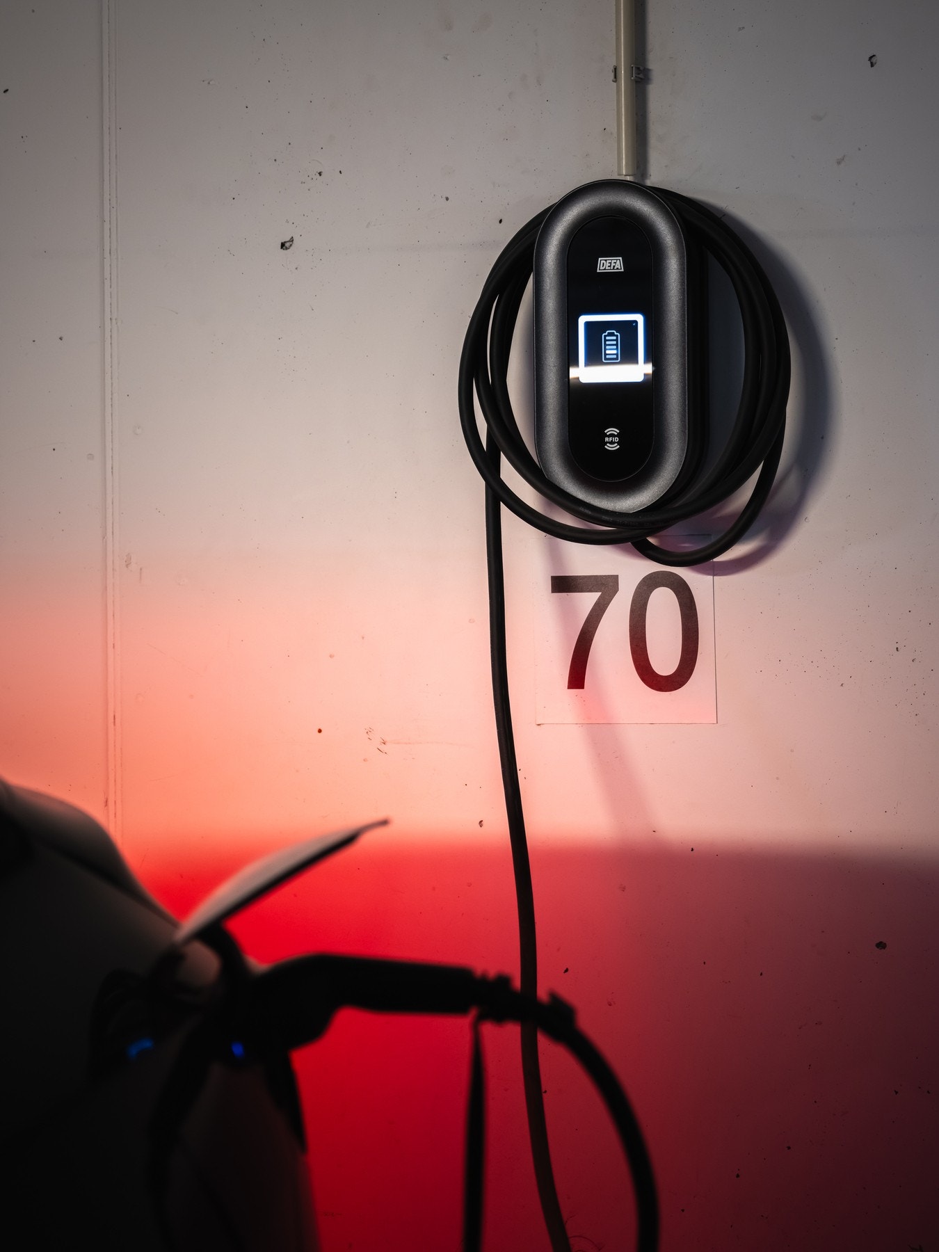 Det er montert lader. Galleribilde