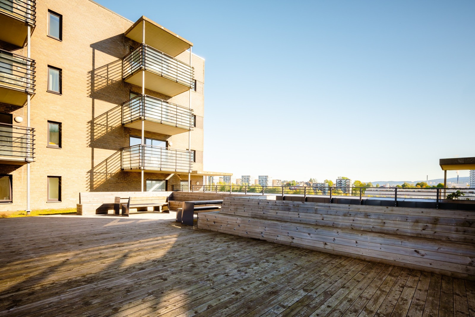 Til glede for beboerne har sameiet en takterasse som kan benyttes. Galleribilde