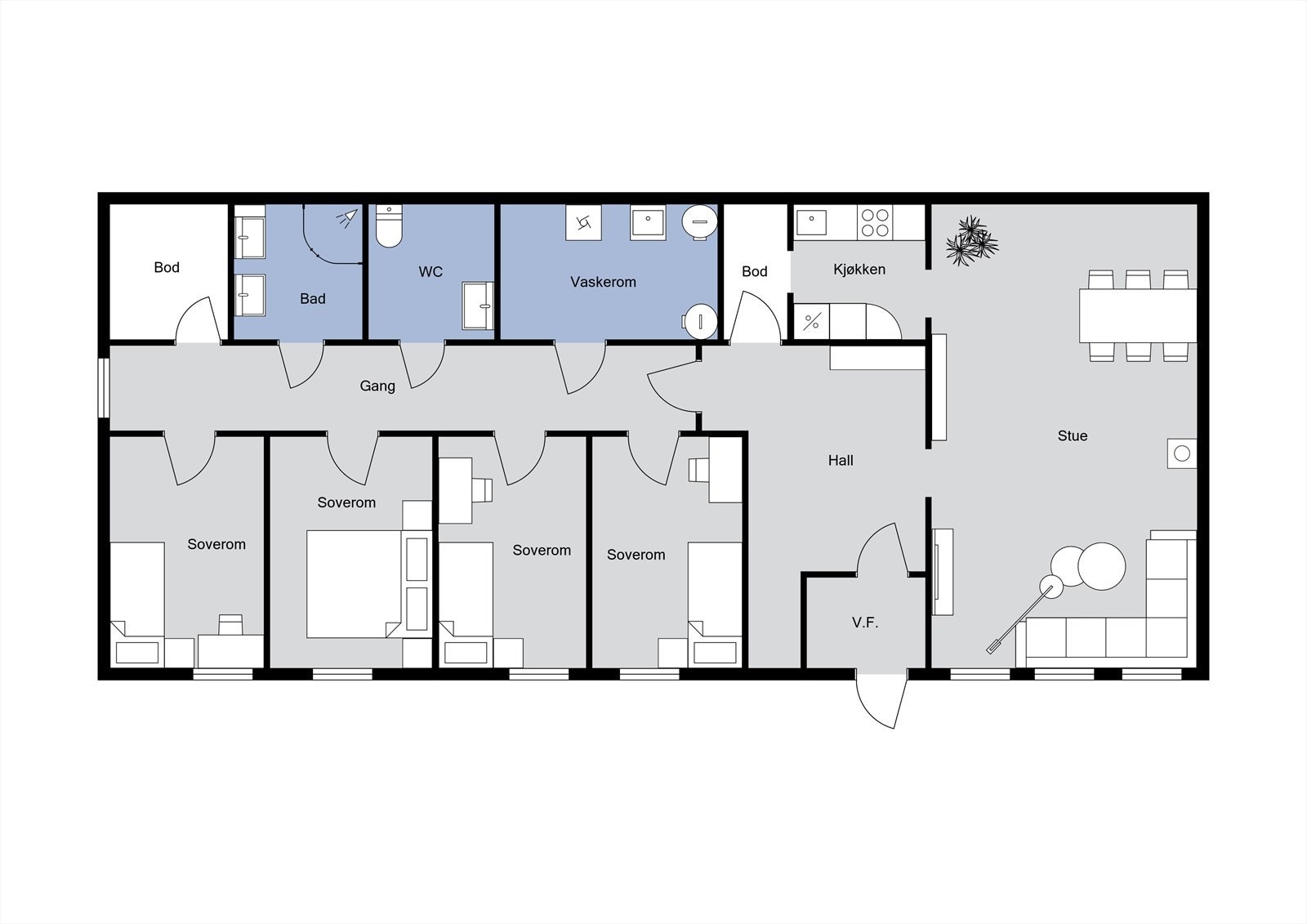 Underetasjen - Plantegning Galleribilde