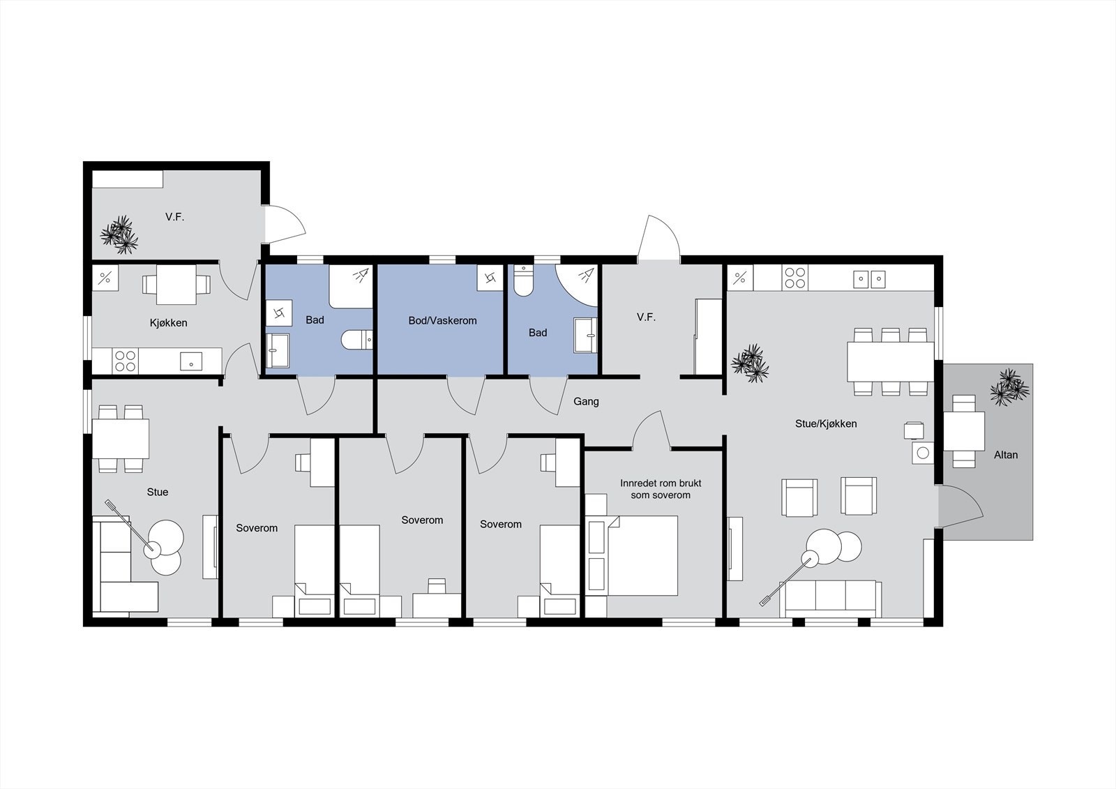 Hovedetasjen - Plantegning Galleribilde