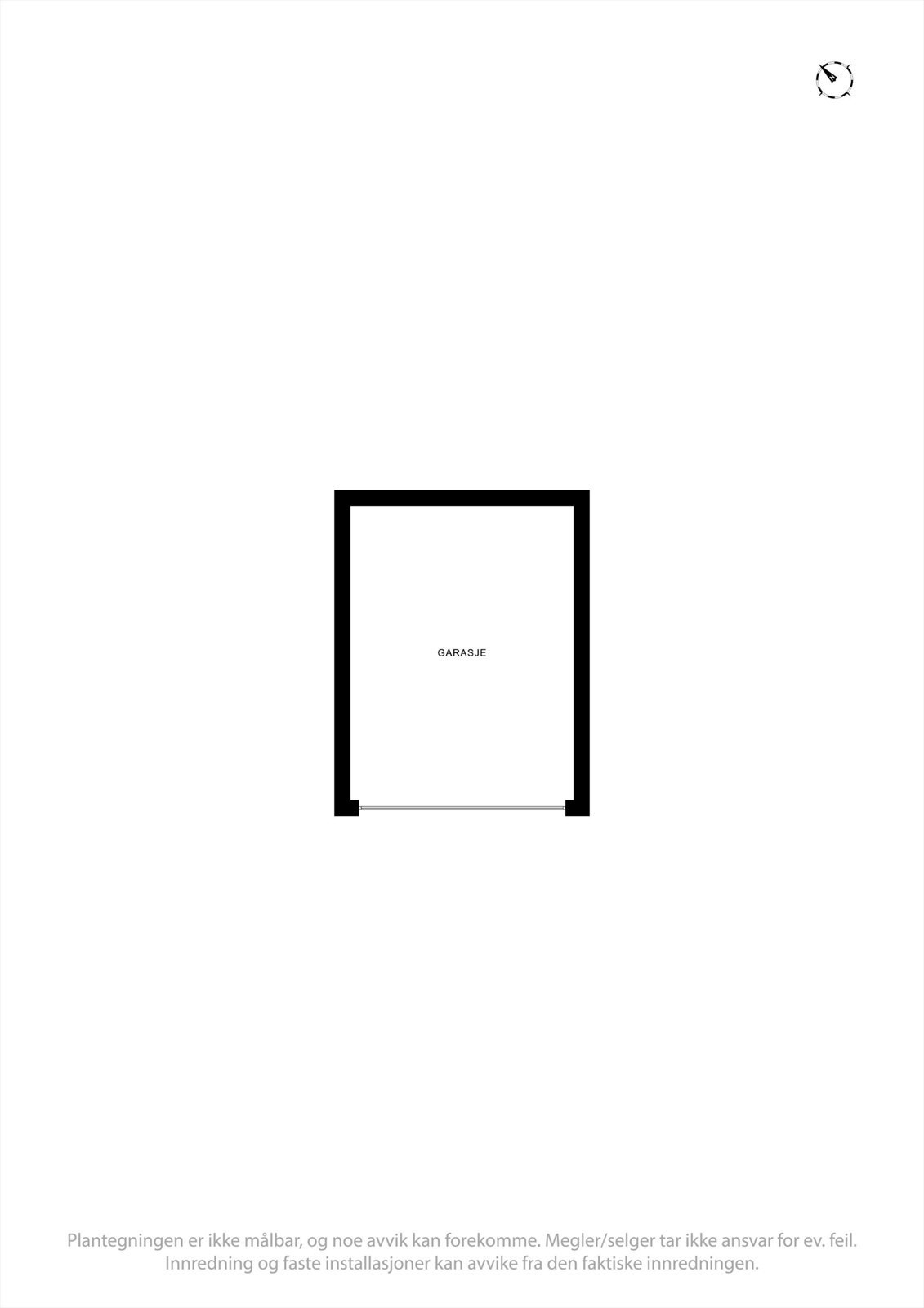 Plantegning garasje. Galleribilde