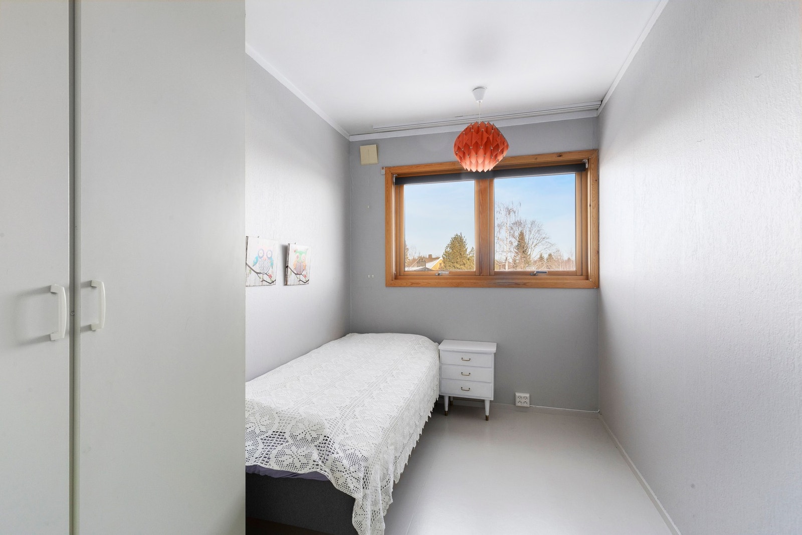 Det tredje soverommet er på 6,6 kvm. Alle tre soverom inneholder garderobeløsning Galleribilde