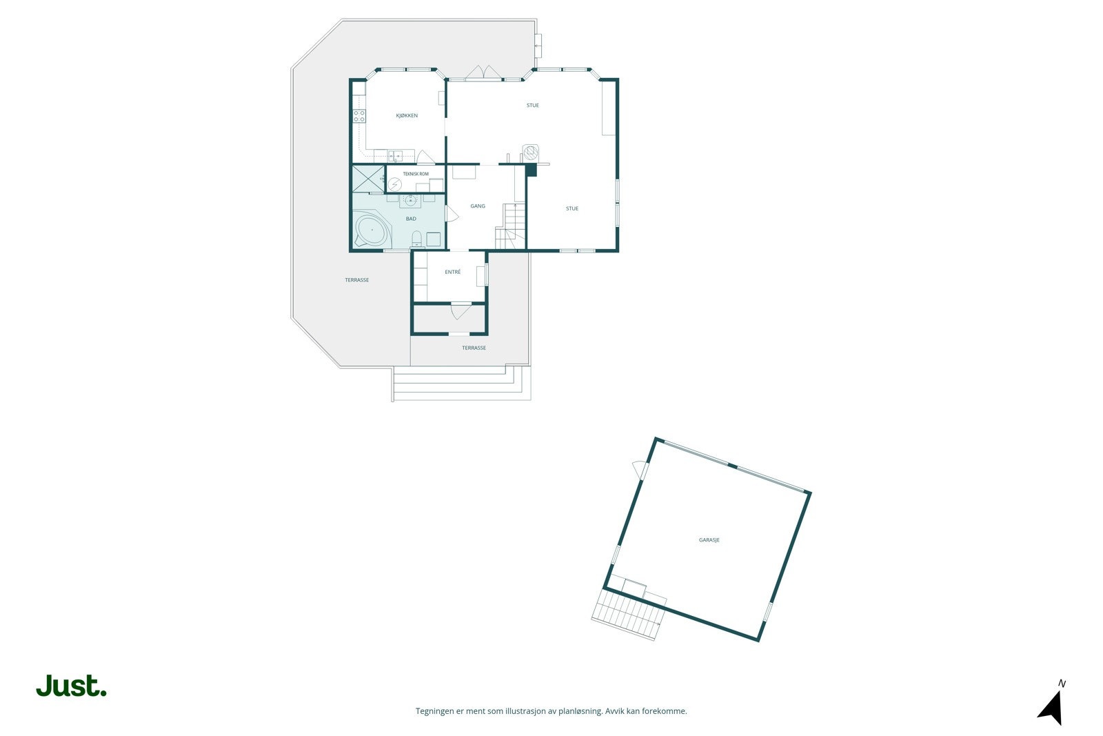 Planskisse hovedetasje.