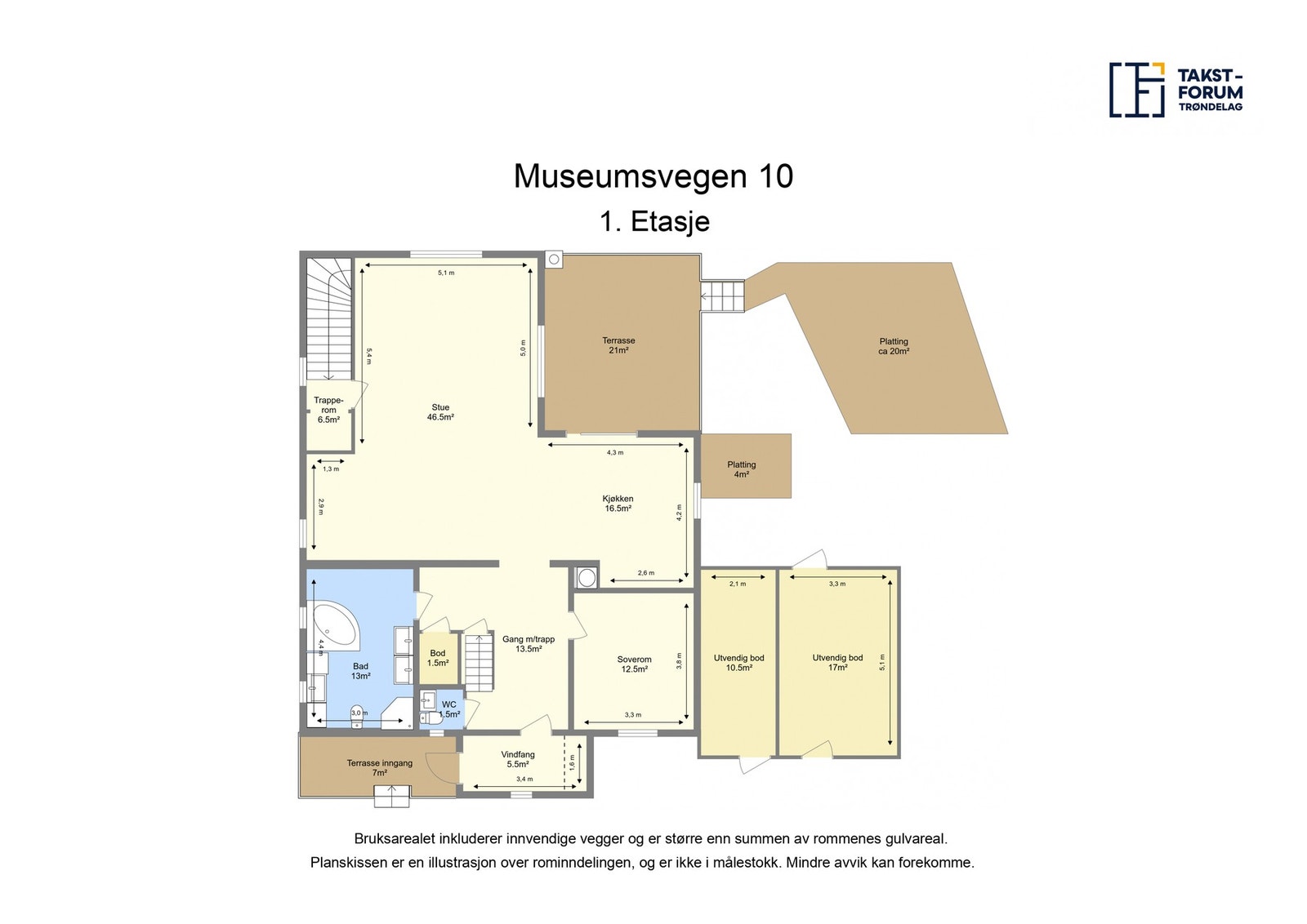 Planskisse 1. etasje. Galleribilde