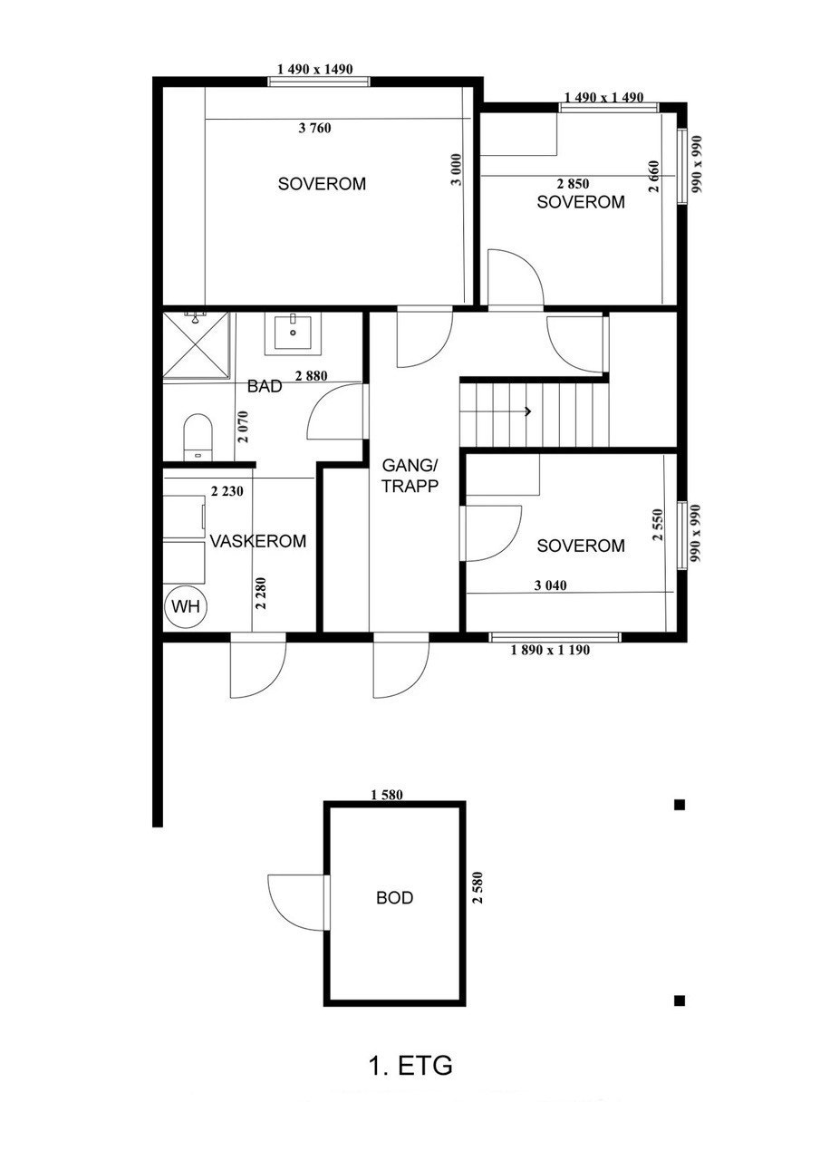 Veiledende plantegning 1. etasje Galleribilde
