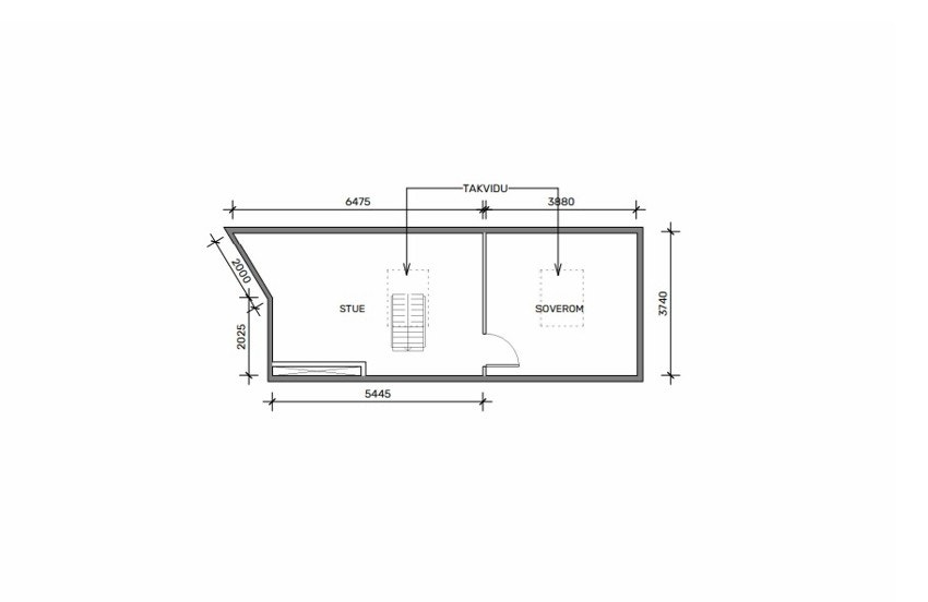 Plantegning loftsetasje. Galleribilde