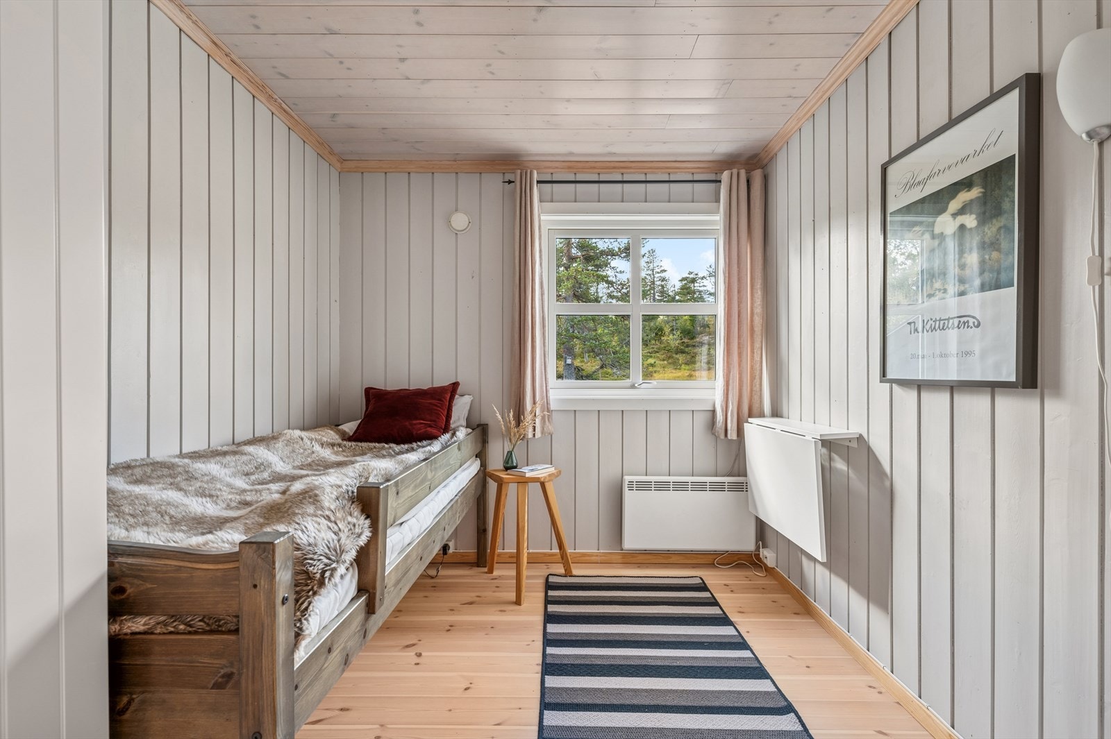 Soverom 2 kan innredes med en seng ekstra, for å skape mer plass til den litt større familien. Galleribilde