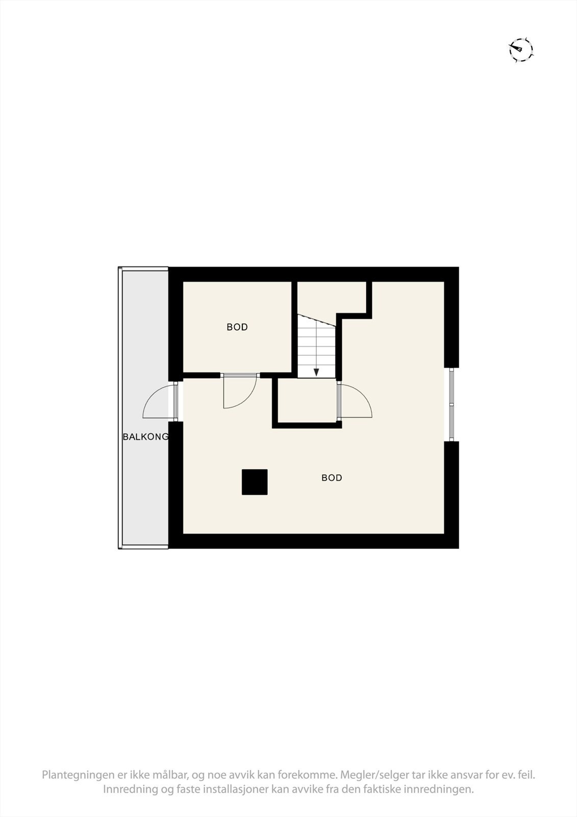 Plantegning loft - Romsdalveien 115. Galleribilde