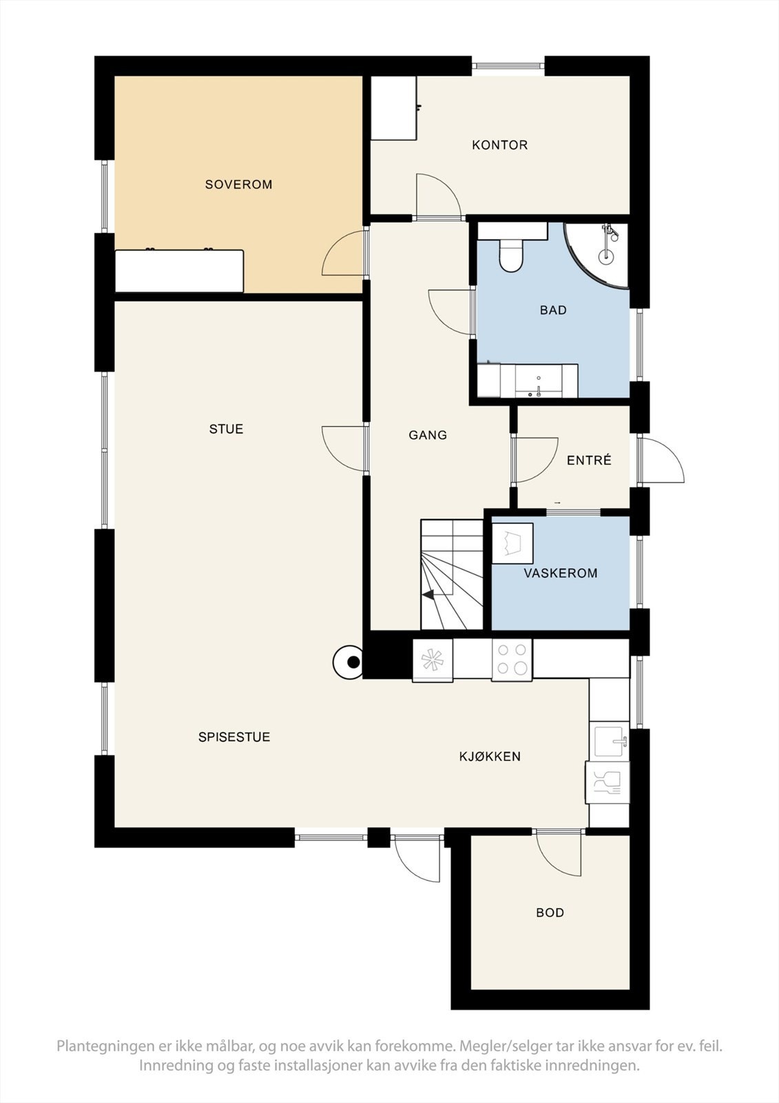 Plantegning av 1. etasje Galleribilde