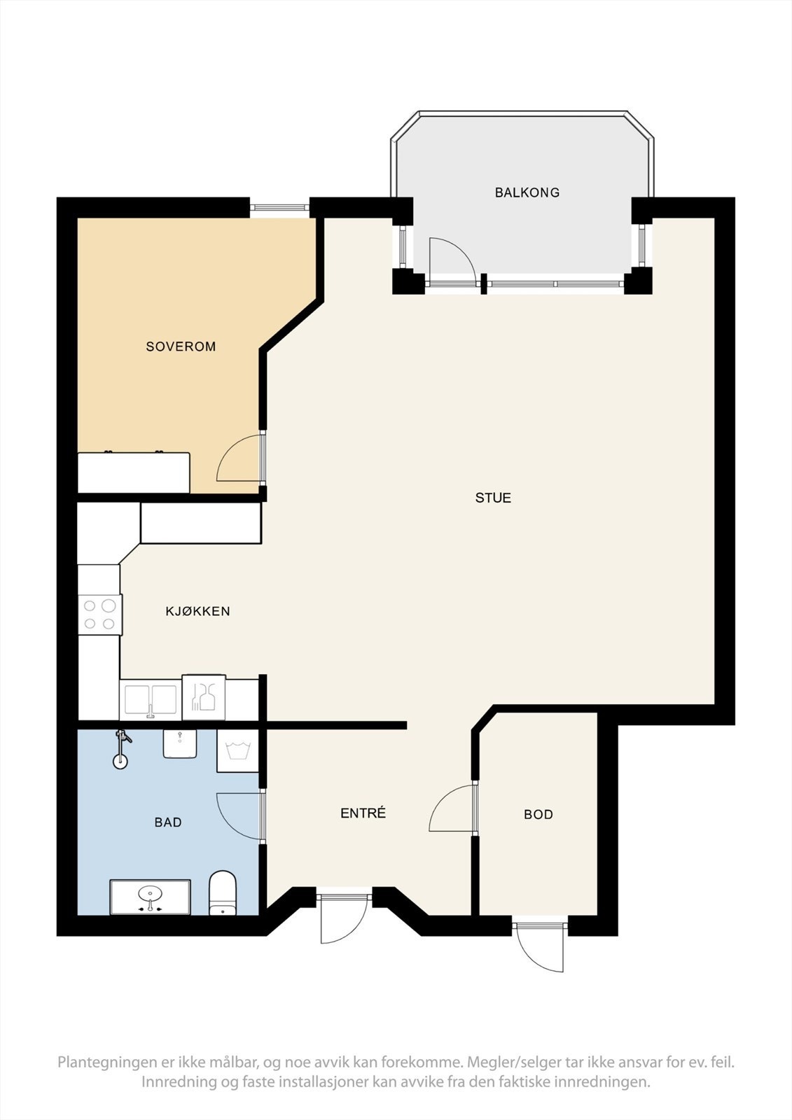 Plantegning - rom for rom. Galleribilde