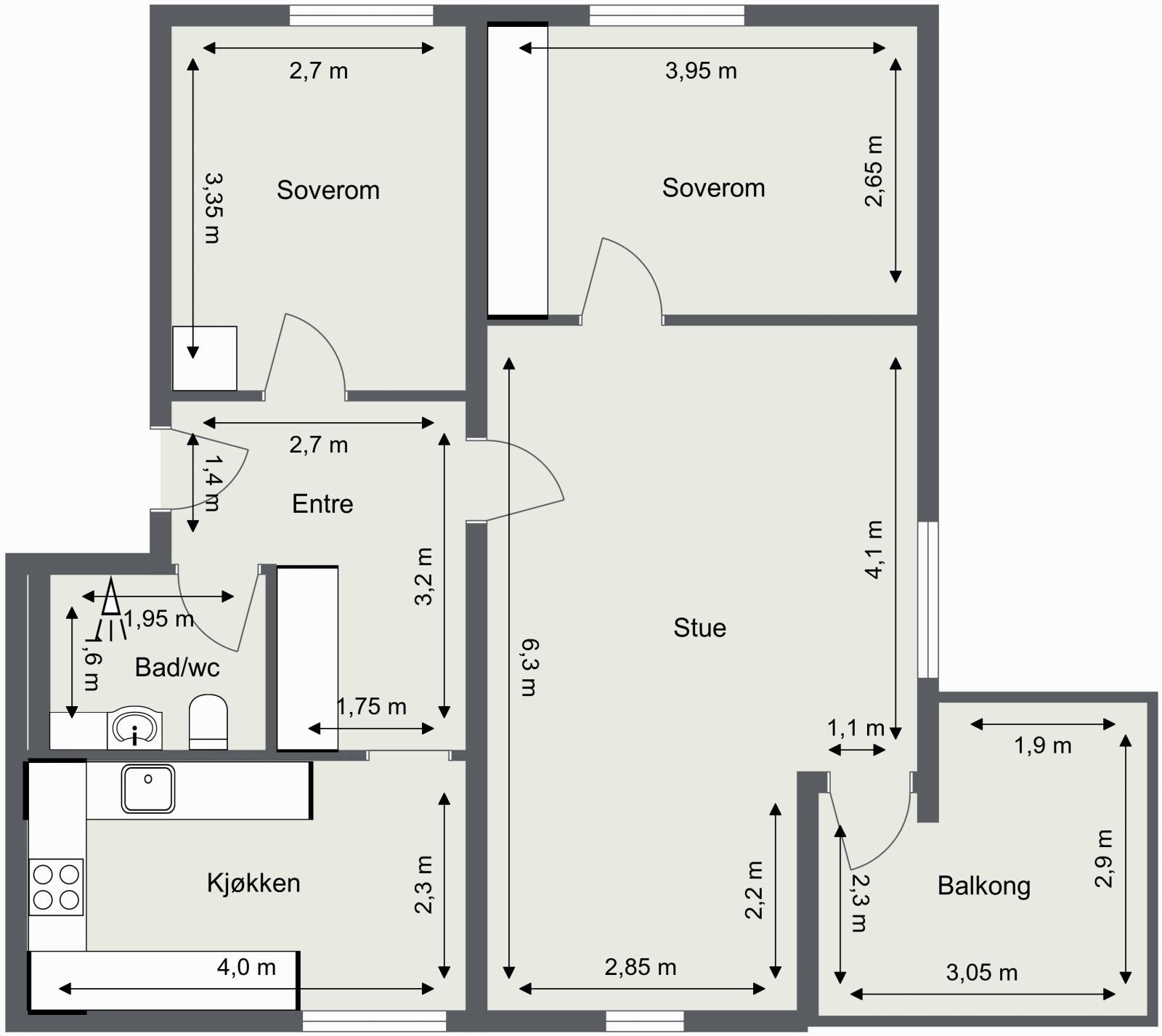 Plantegning Galleribilde