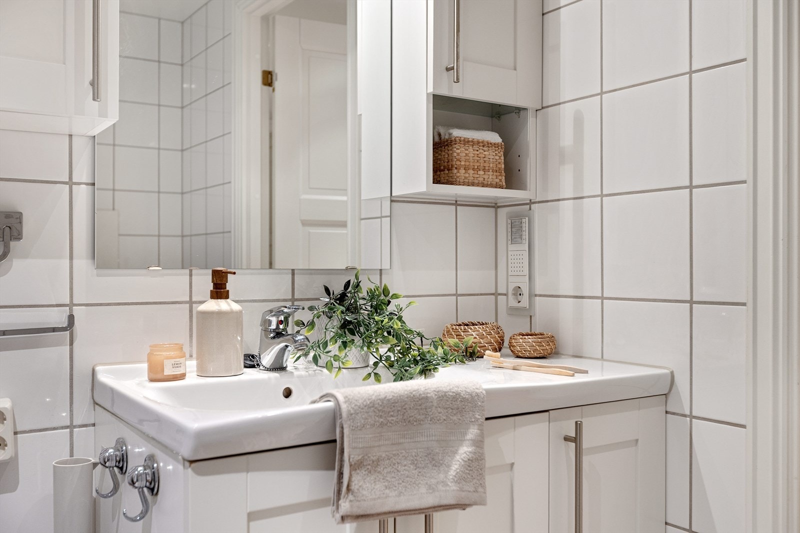 Det er også opplegg for vaskemaskin på badet. Galleribilde