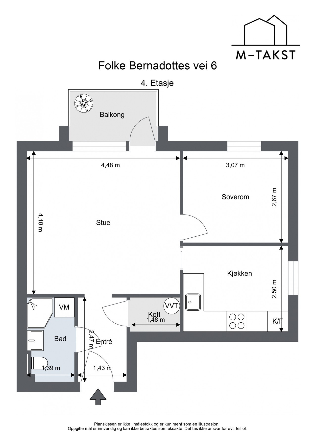 Hjørneleiligheten har en luftig planløsning Galleribilde
