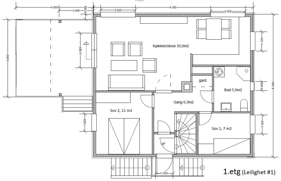 Rom i 1. etg - leil. 1 Galleribilde