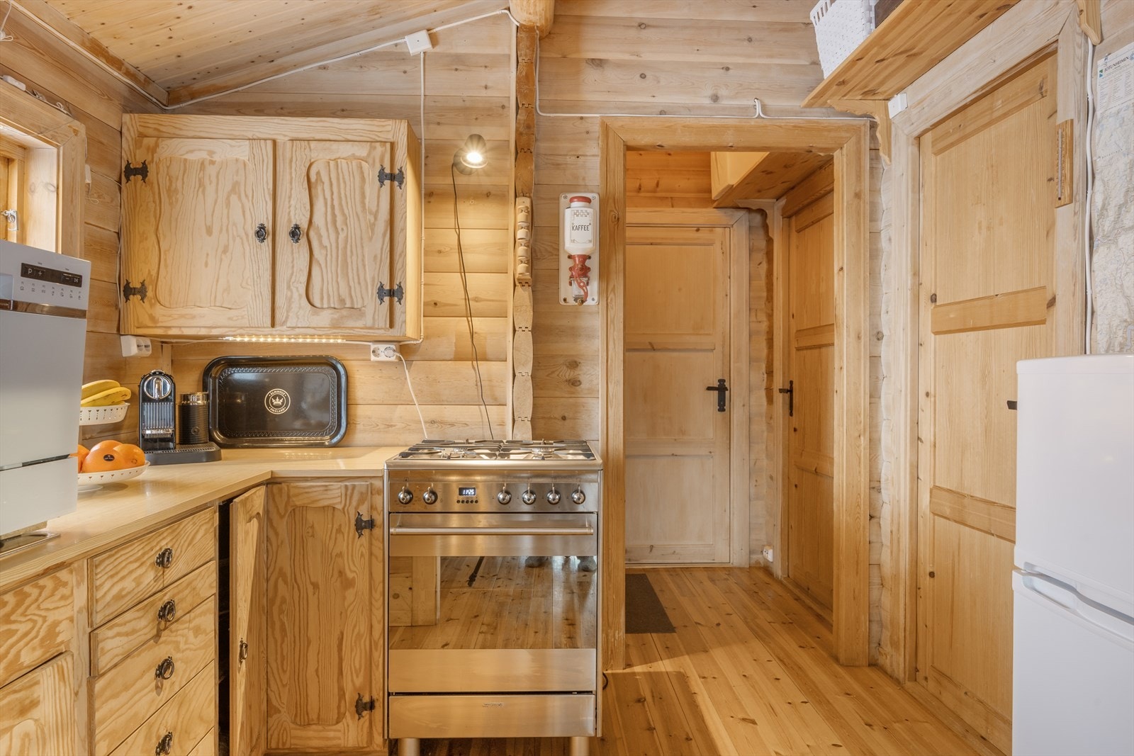 Det er lagt opp gassledning til gasskomfyr. Galleribilde