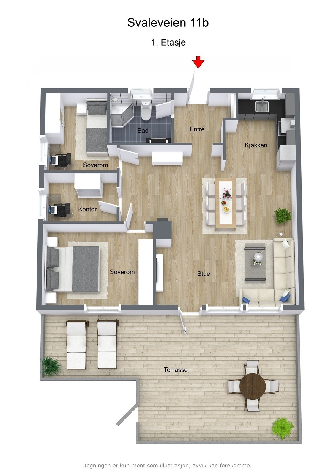 Veiledende plantegning - Ikke målbar Galleribilde