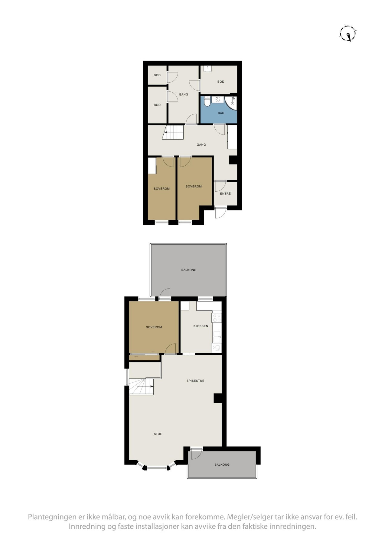 Planskisser over boligen. Galleribilde