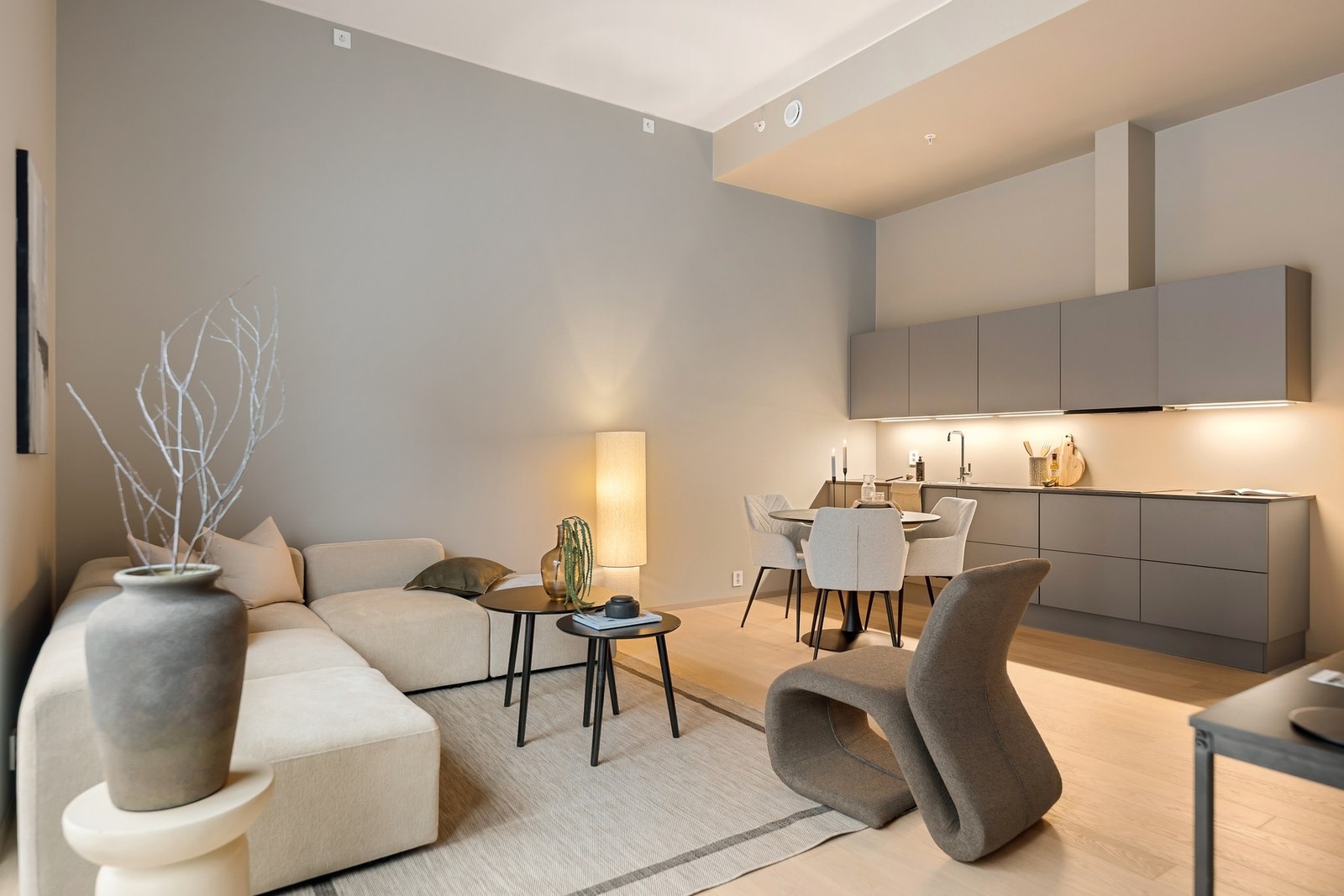 Allrommet har fin plass til både spisedel og stuedel Galleribilde