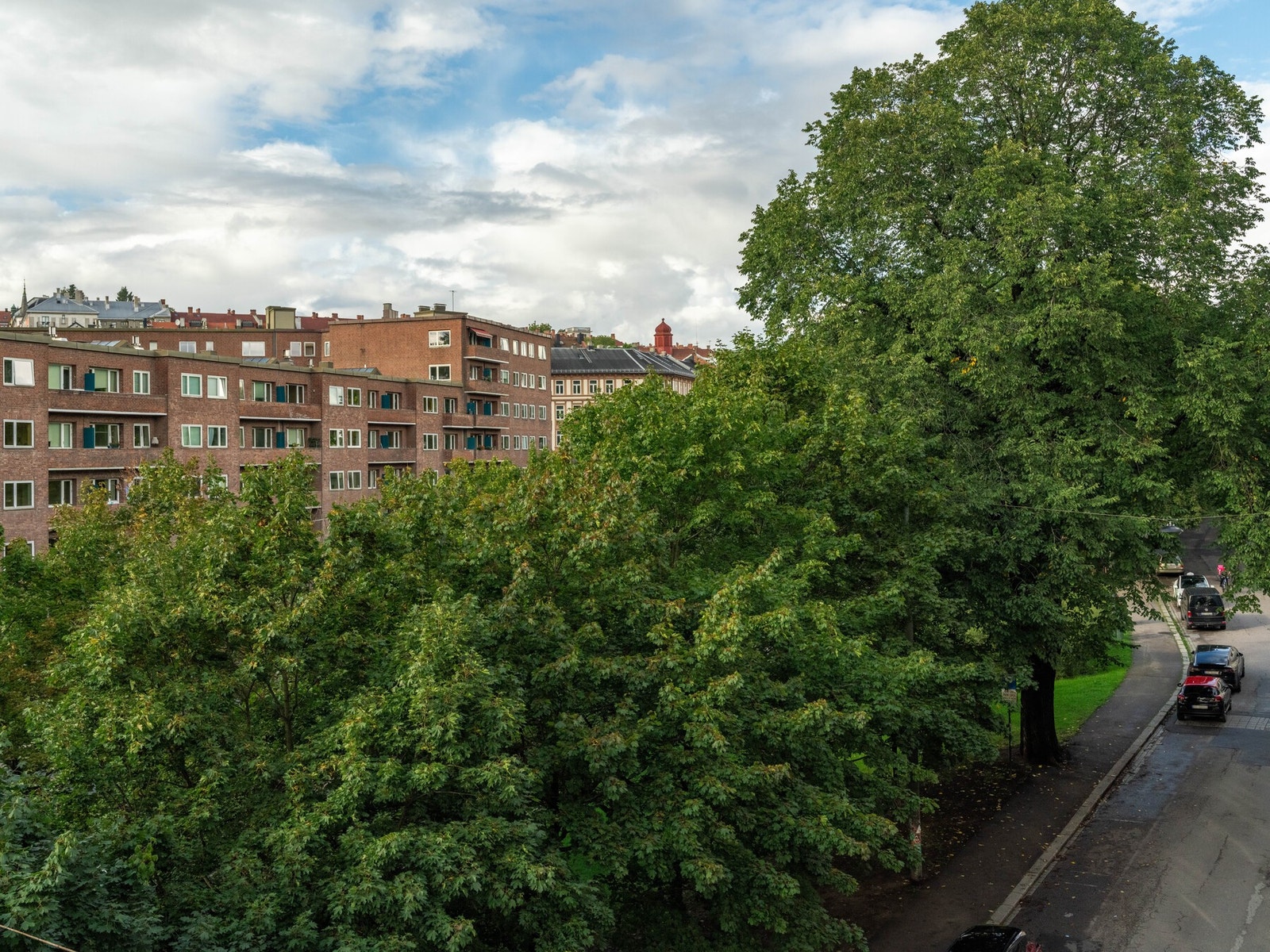 Utsikt fra leiligheten. Her bor du høyt og skjermet. Galleribilde