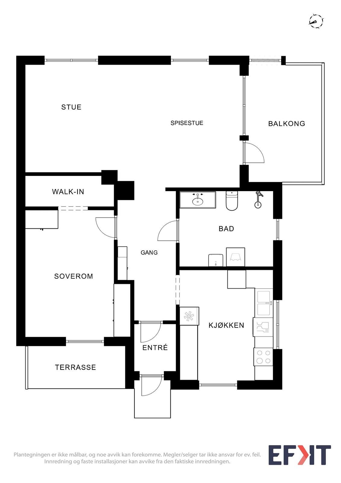 Plantegning Solstad 9C! Galleribilde