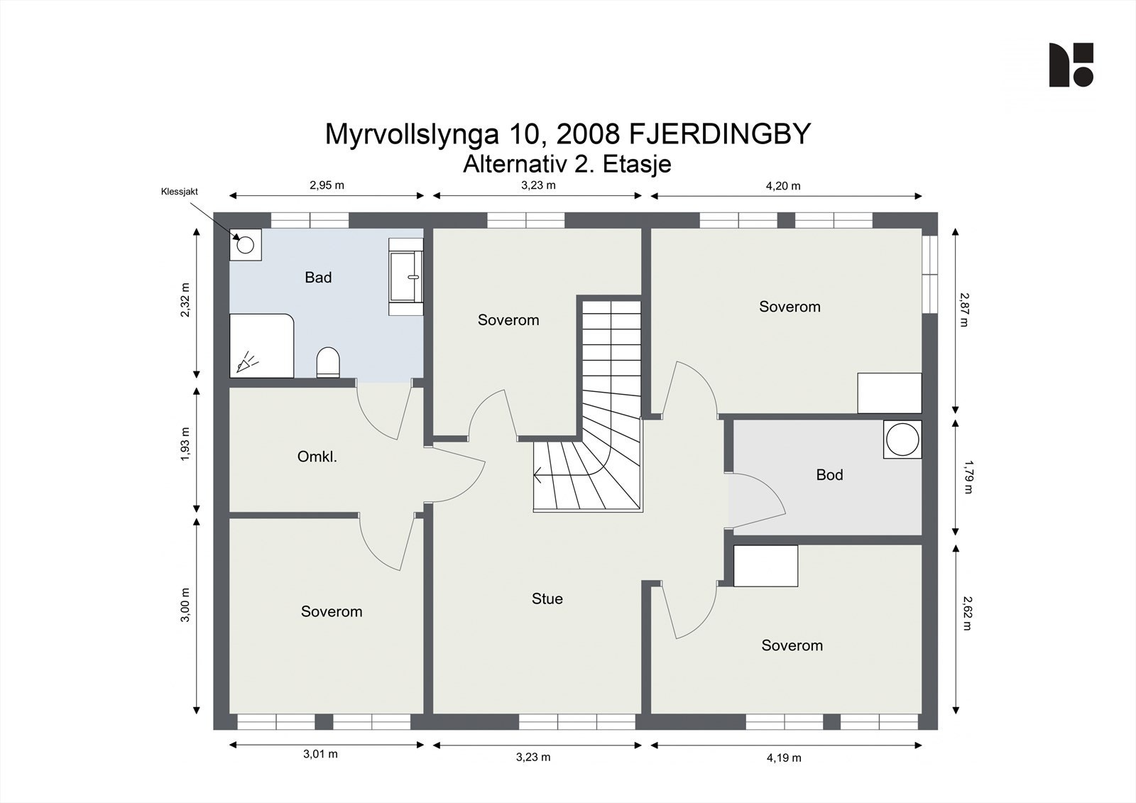 Alternativ plantegning - 2. etasje Galleribilde