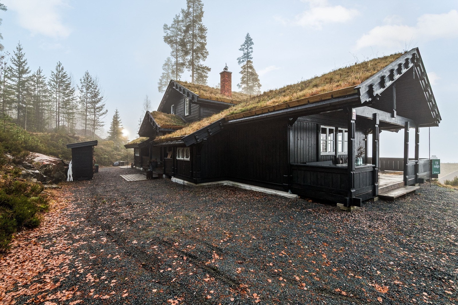 Stor gruset gårdsplass Galleribilde