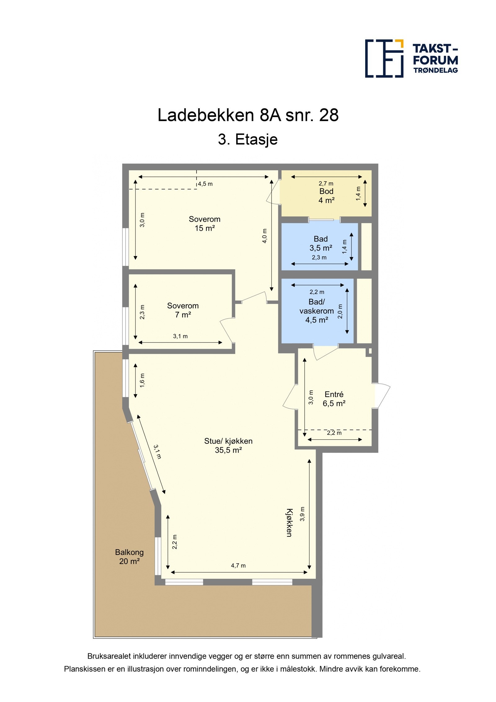 Planskisse 3. etasje. Galleribilde